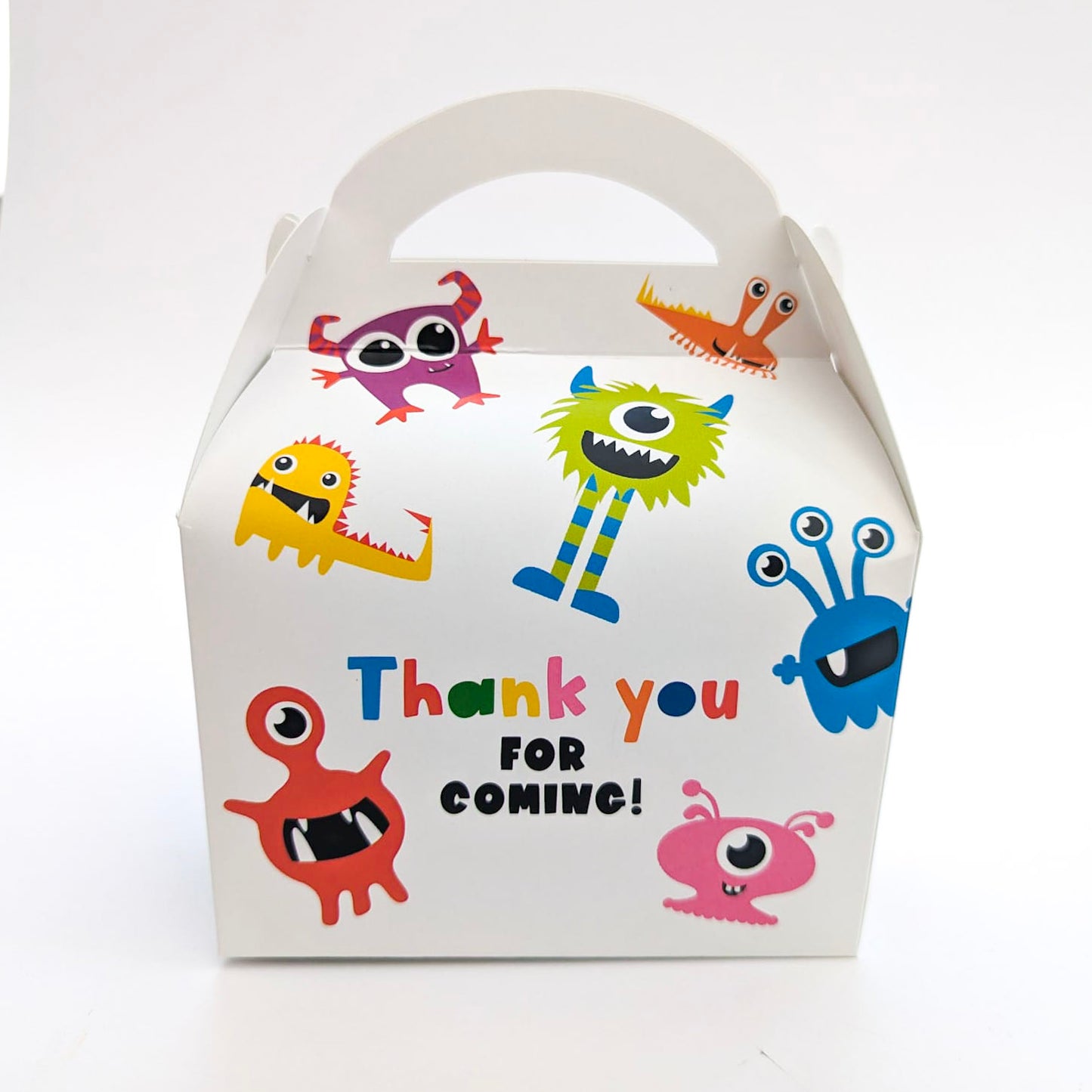 LITTLE MONSTERS Unisex Personalised Children’s Party Box Gift Bag Favour