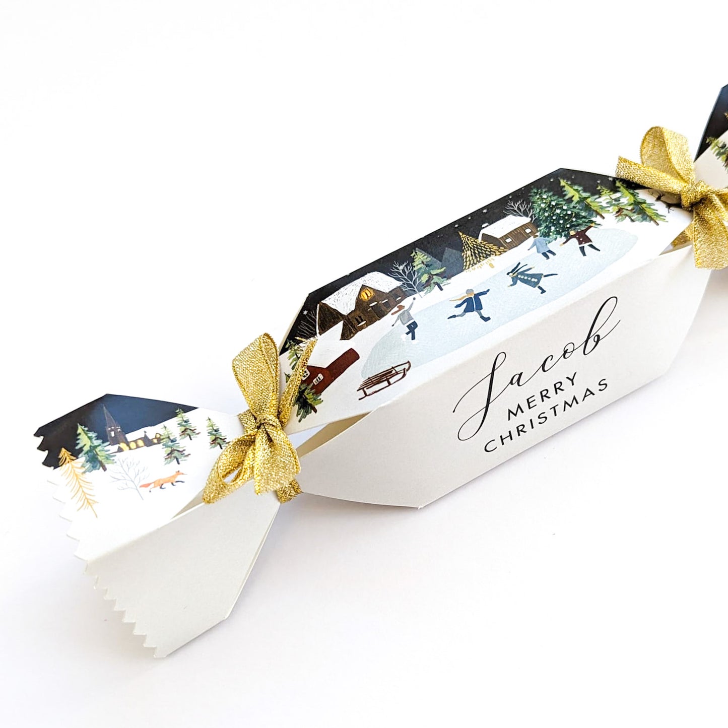 Personalised Christmas Cracker Winter Wonderland Treat Box