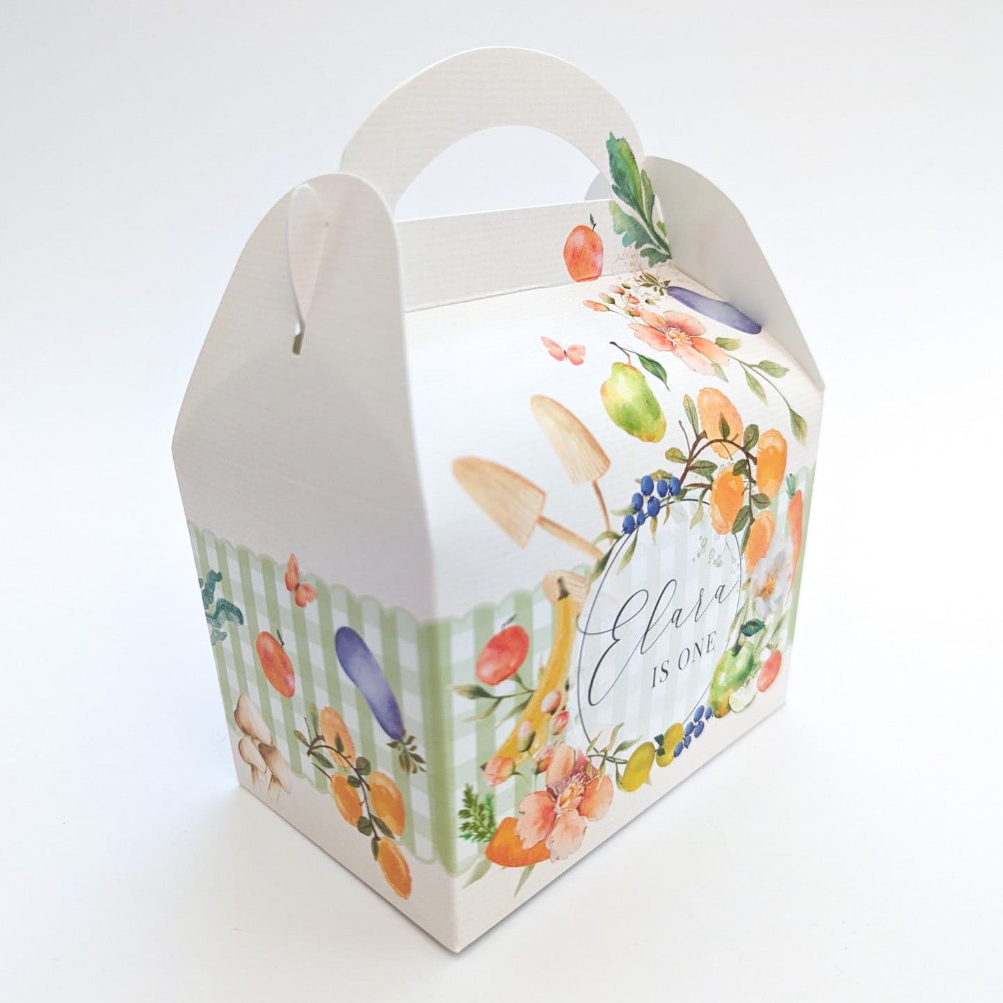 FARMERS MARKET Fruit and Veg Personalised Children’s Party Box Gift Bag Favour