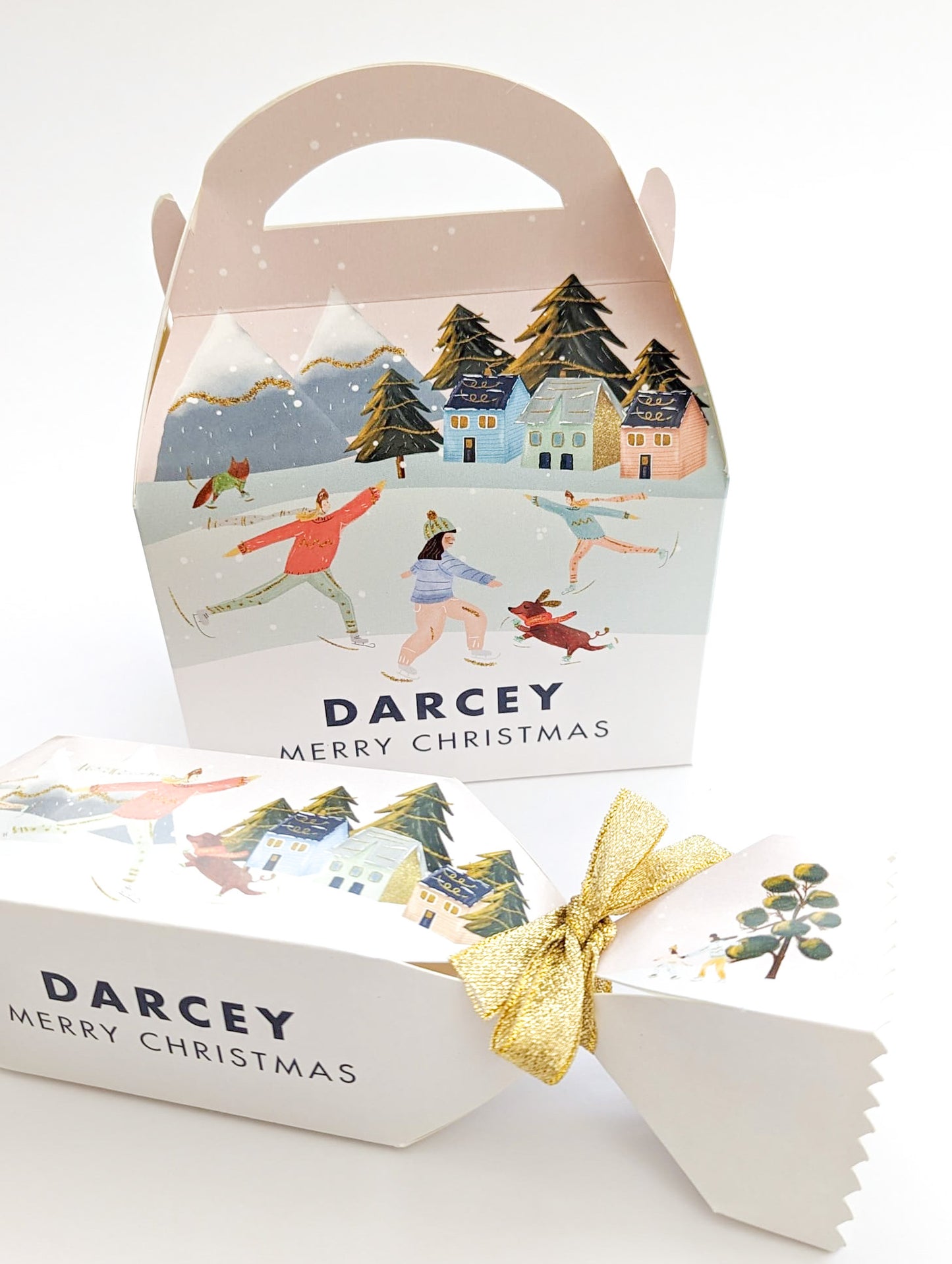 Personalised Christmas Cracker Winter Wonderland Treat Box