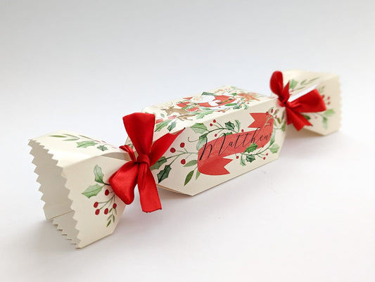 Personalised Christmas Cracker Classic Santa Wonderland Treat Box