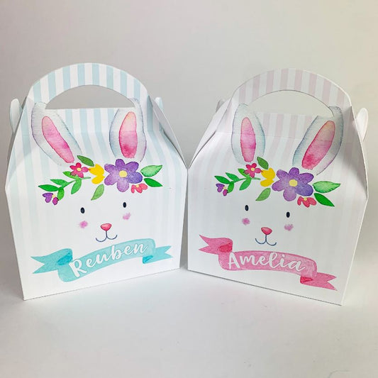 EASTER Bunny Personalised Treat Boxes Gift Bags