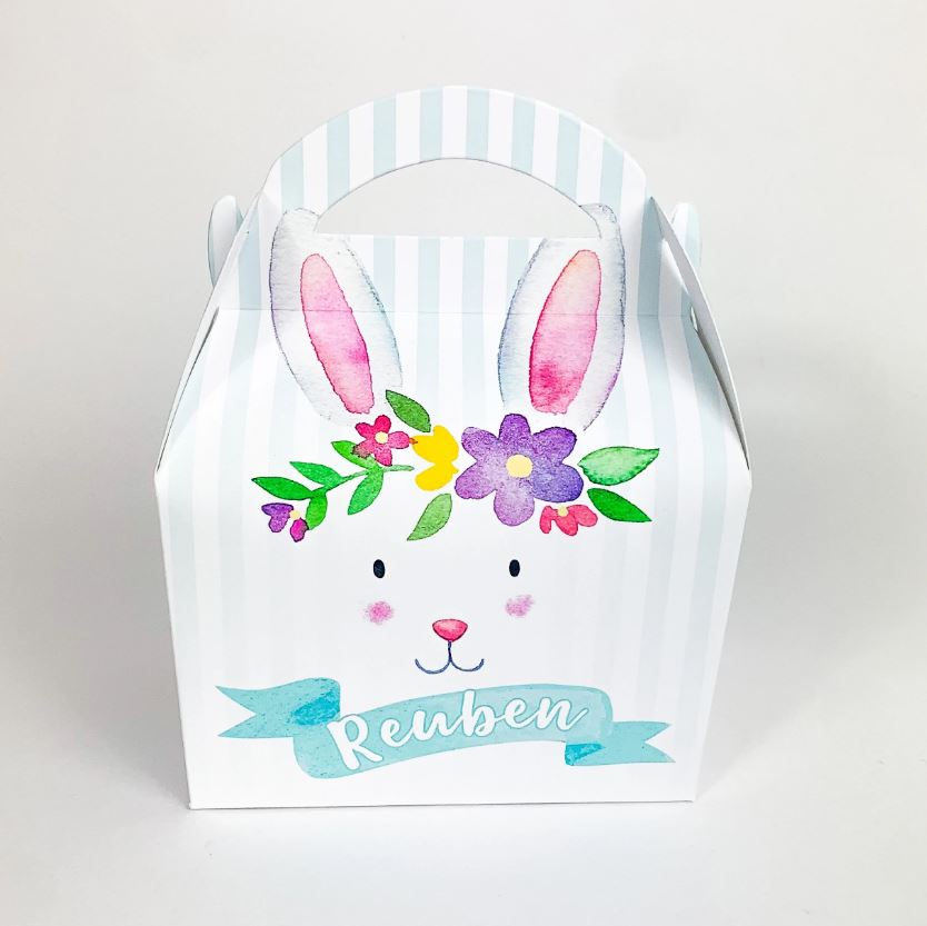 EASTER Bunny Personalised Treat Boxes Gift Bags