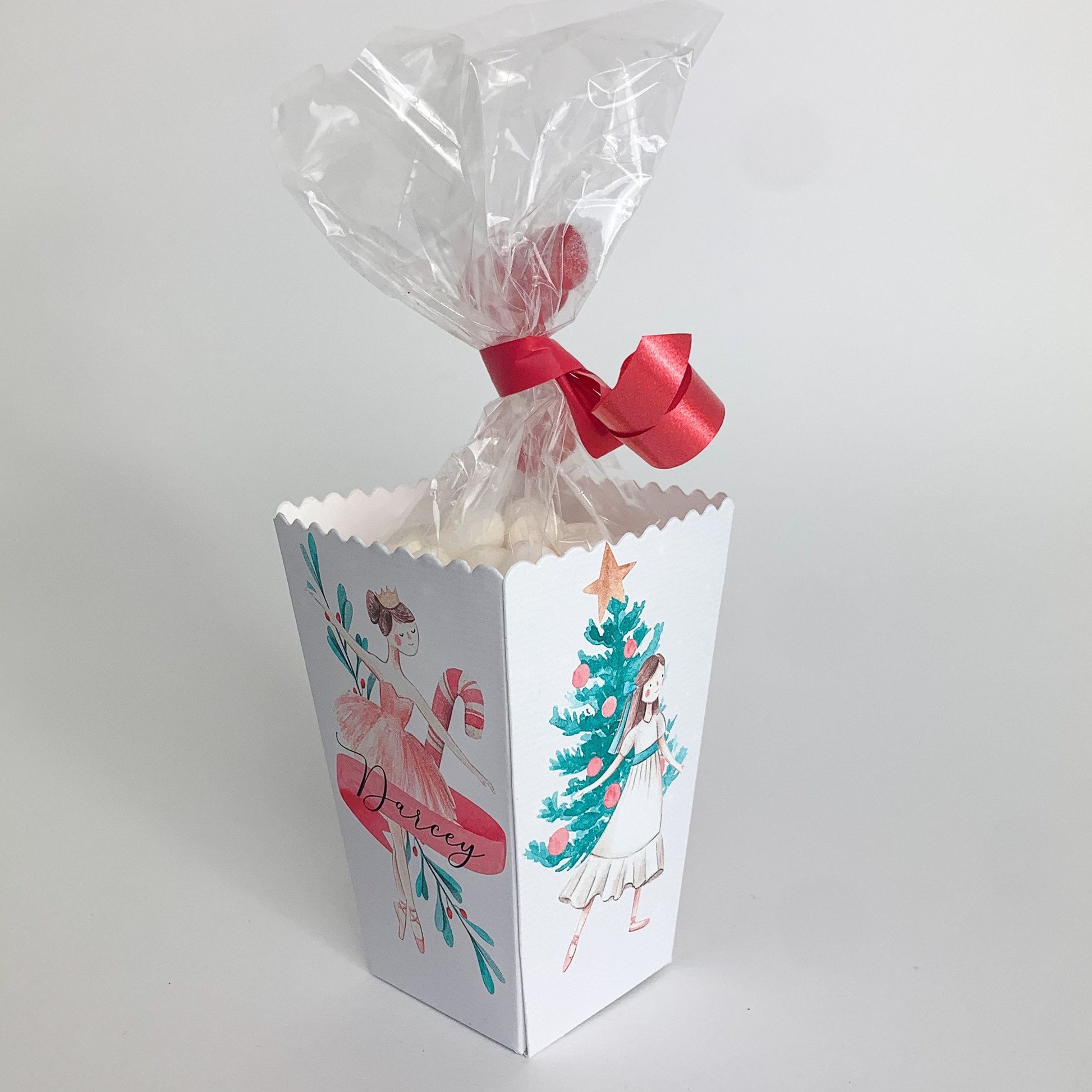 Personalised Nutcracker watercolour Christmas Treat Boxes Advent Party Box favours