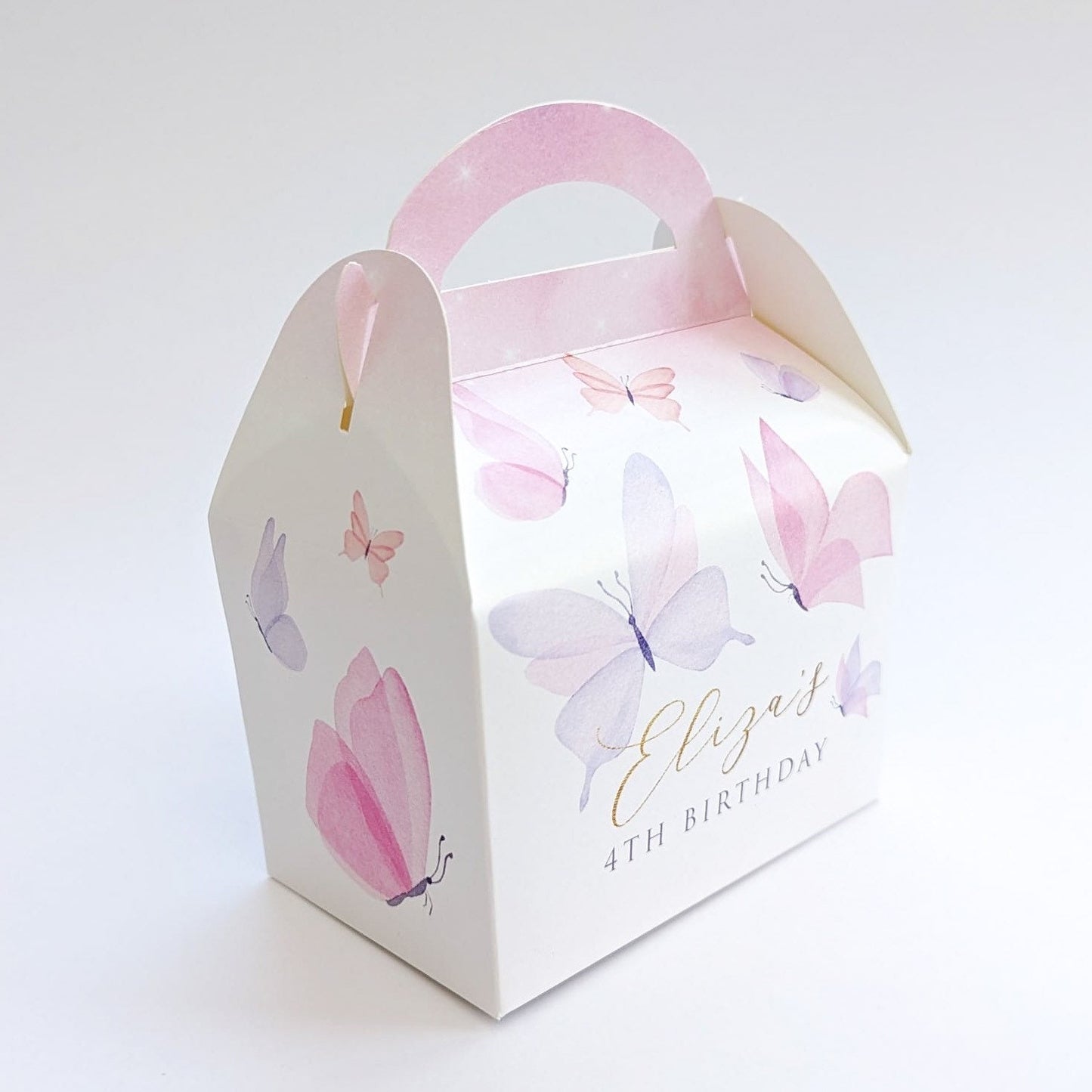 Butterfly Personalised Children’s Party Box Gift Bag Favour