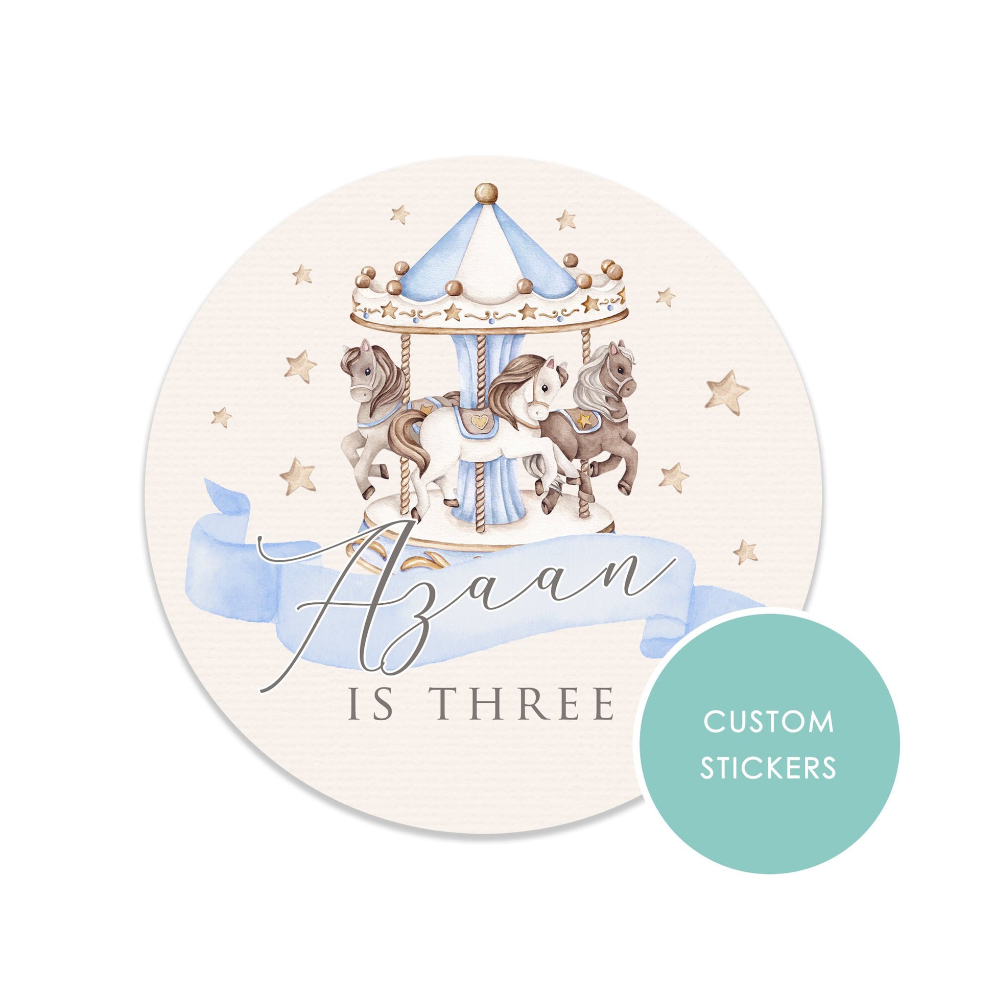 PERSONALISED STICKERS Multiple sizes and colours Carousel Sweet Cone Gift label Trick or Treat