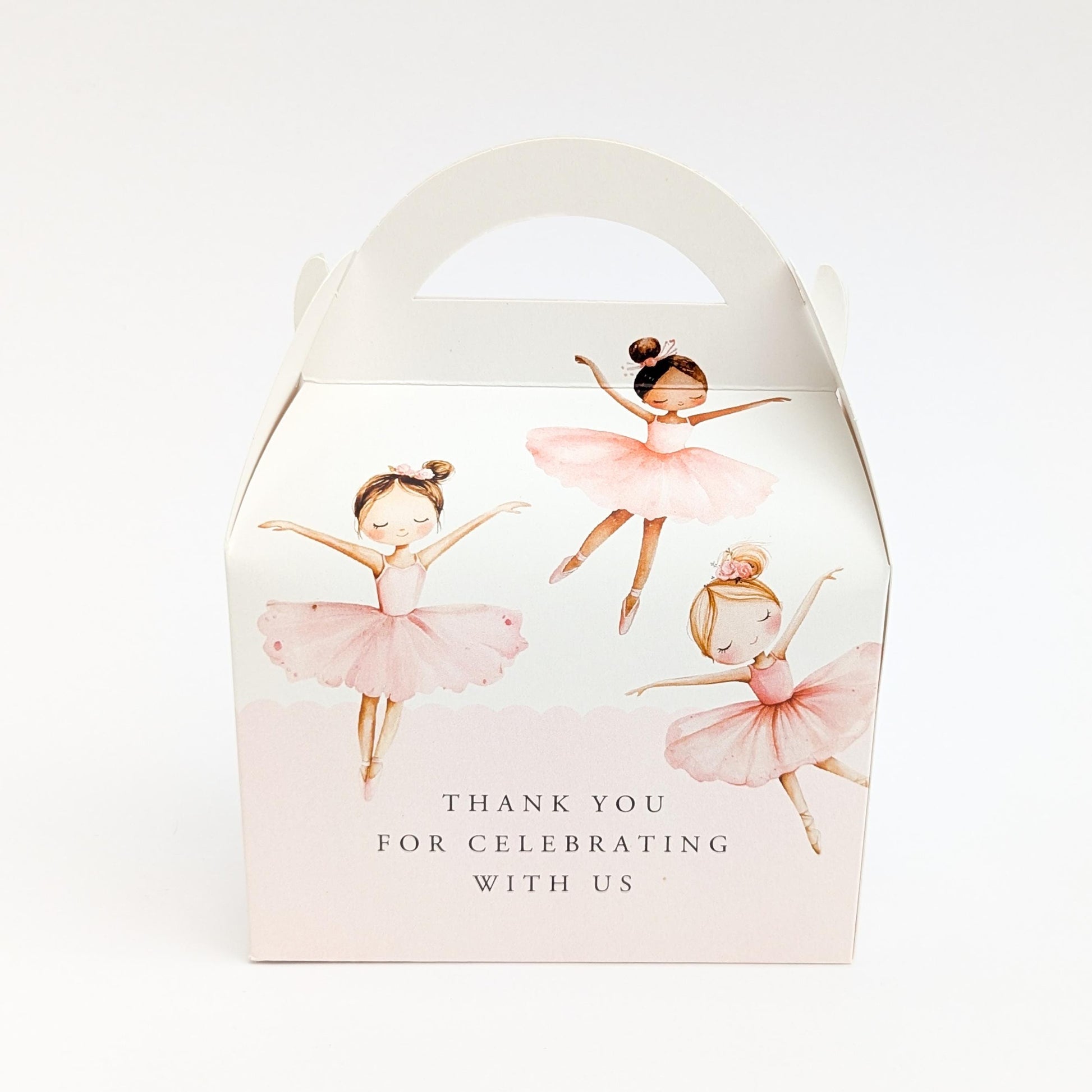 BALLET Ballerina watercolour Personalised Children’s Party Box Gift Bag Favour