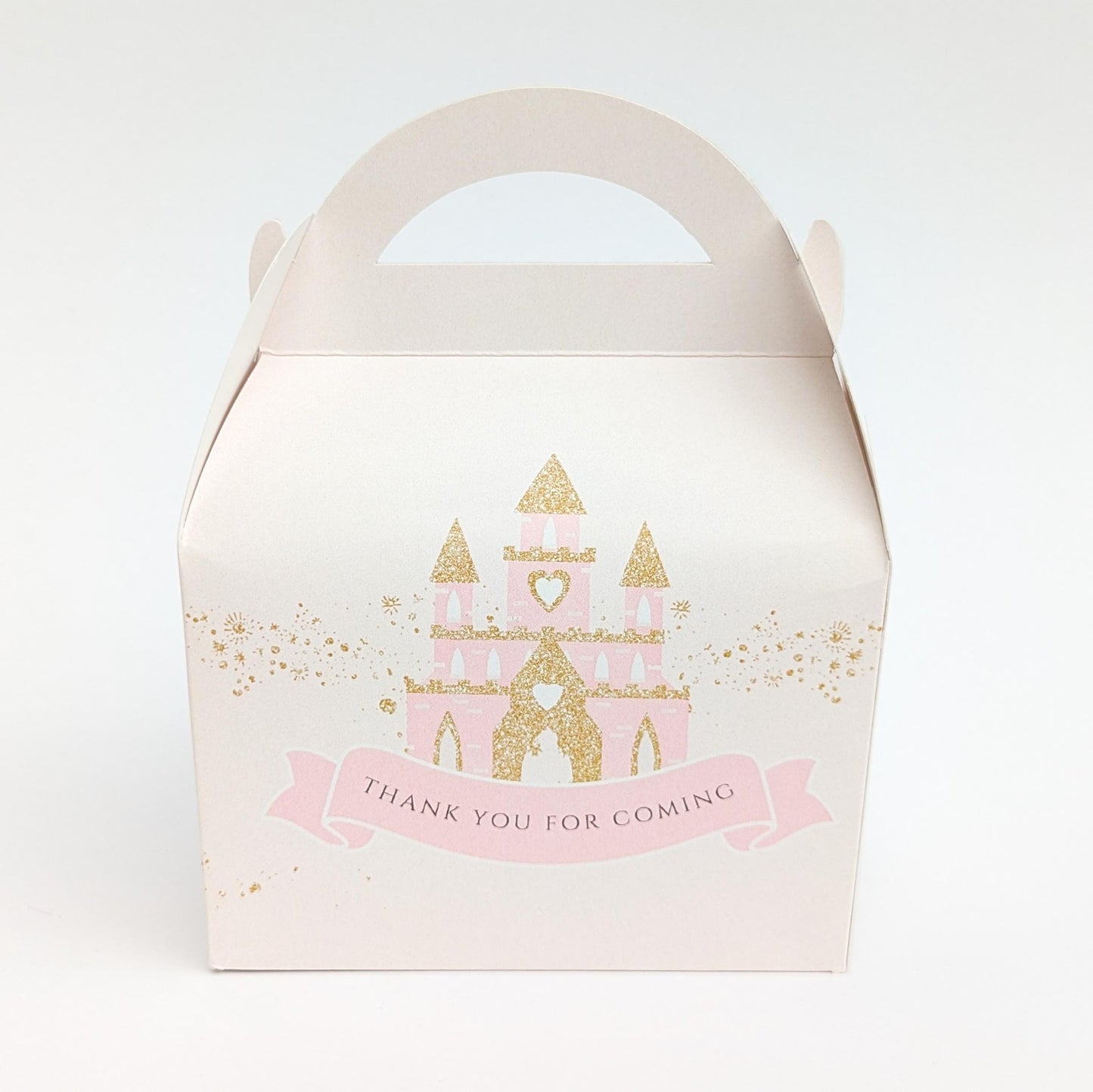 PRINCESS CASTLE watercolor Personalised Children’s Party Box Gift Bag Favour