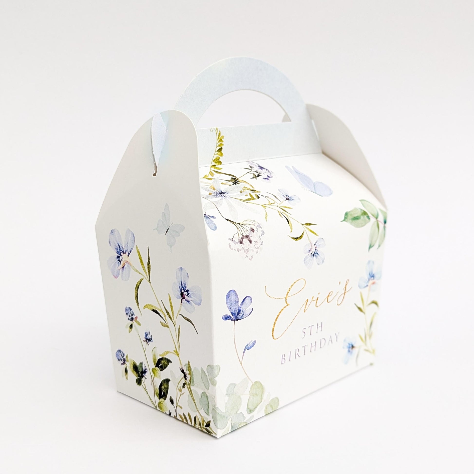 Watercolor Floral Personalized Party Box: Secret Garden Favor