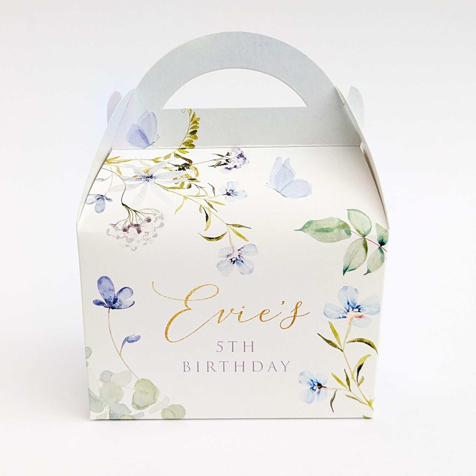 Watercolor Floral Personalized Party Box: Secret Garden Favor