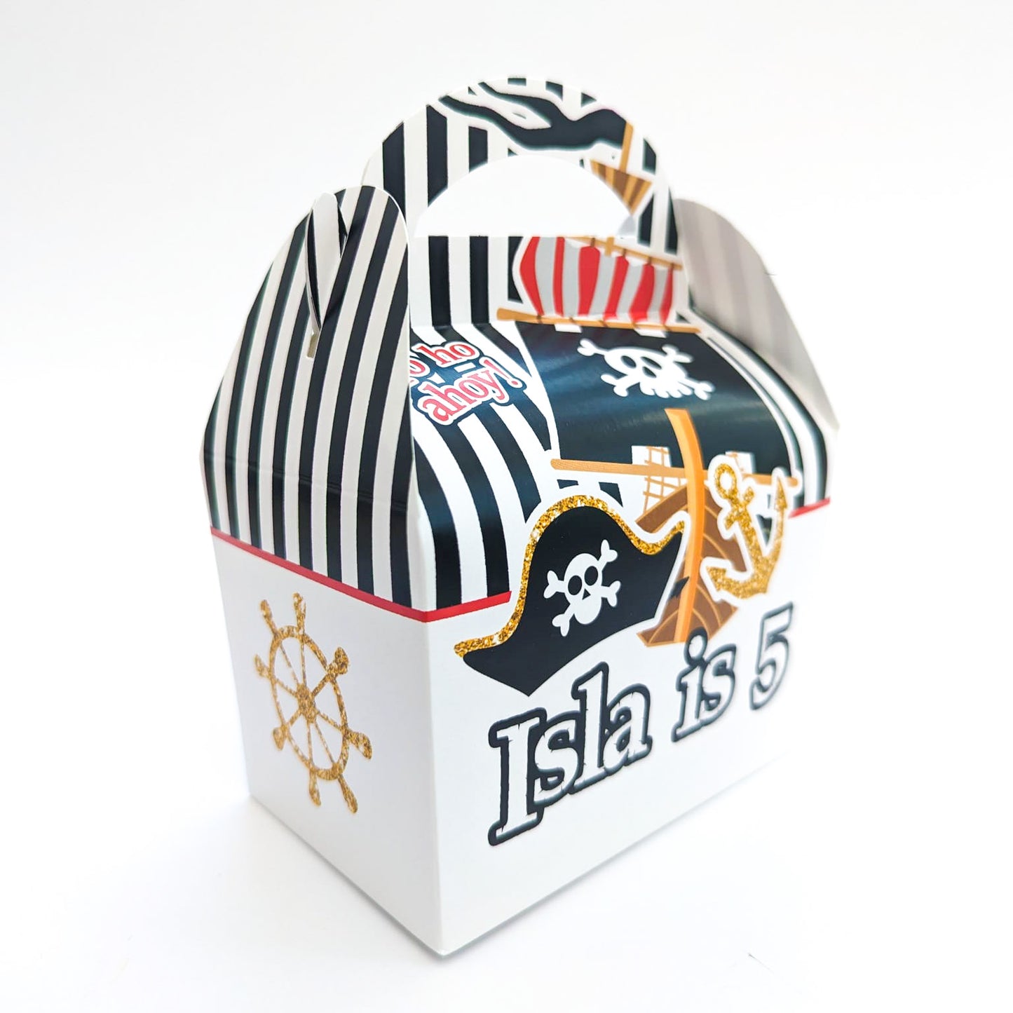 PIRATES Personalised Children’s Party Box Gift Bag Favour
