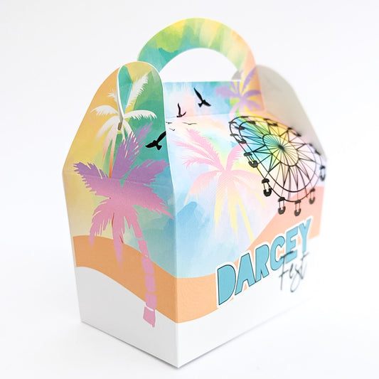 FESTIVAL Personalised Children’s Party Box Gift Bag Favour