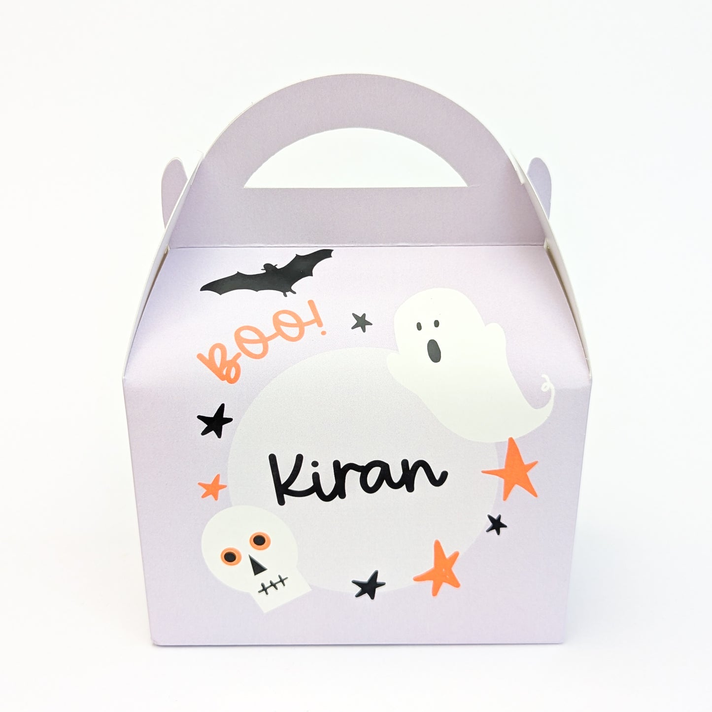 HALLOWEEN Cute Pastel Personalised Children’s Party Box Gift Bag Favour
