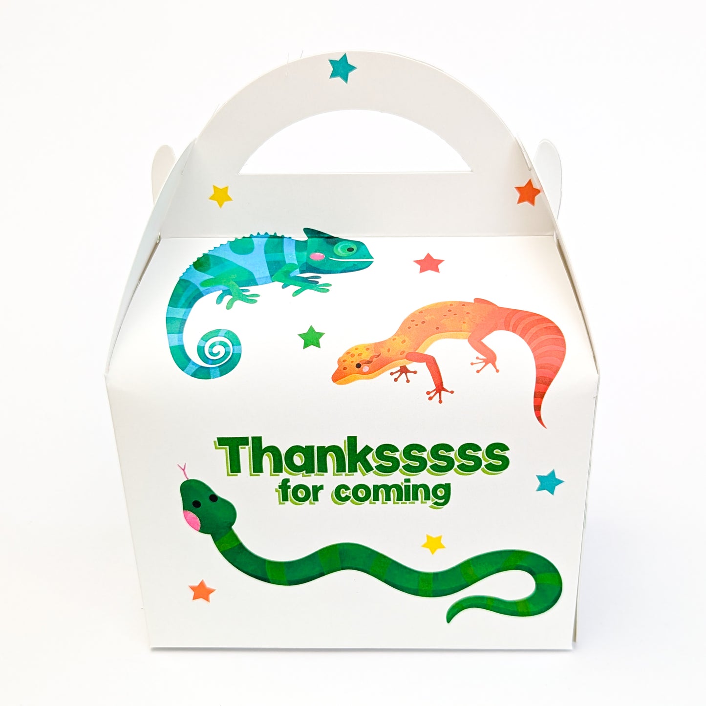 REPTILES Lizards Personalised Children’s Party Box Gift Bag Favour