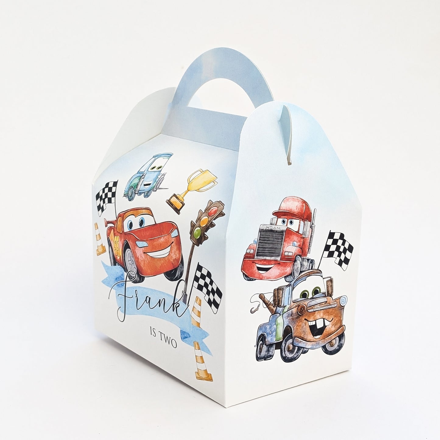 CARS Racing Lightening McQueen Personalised Children’s Party Boxes Gift Bag Favour
