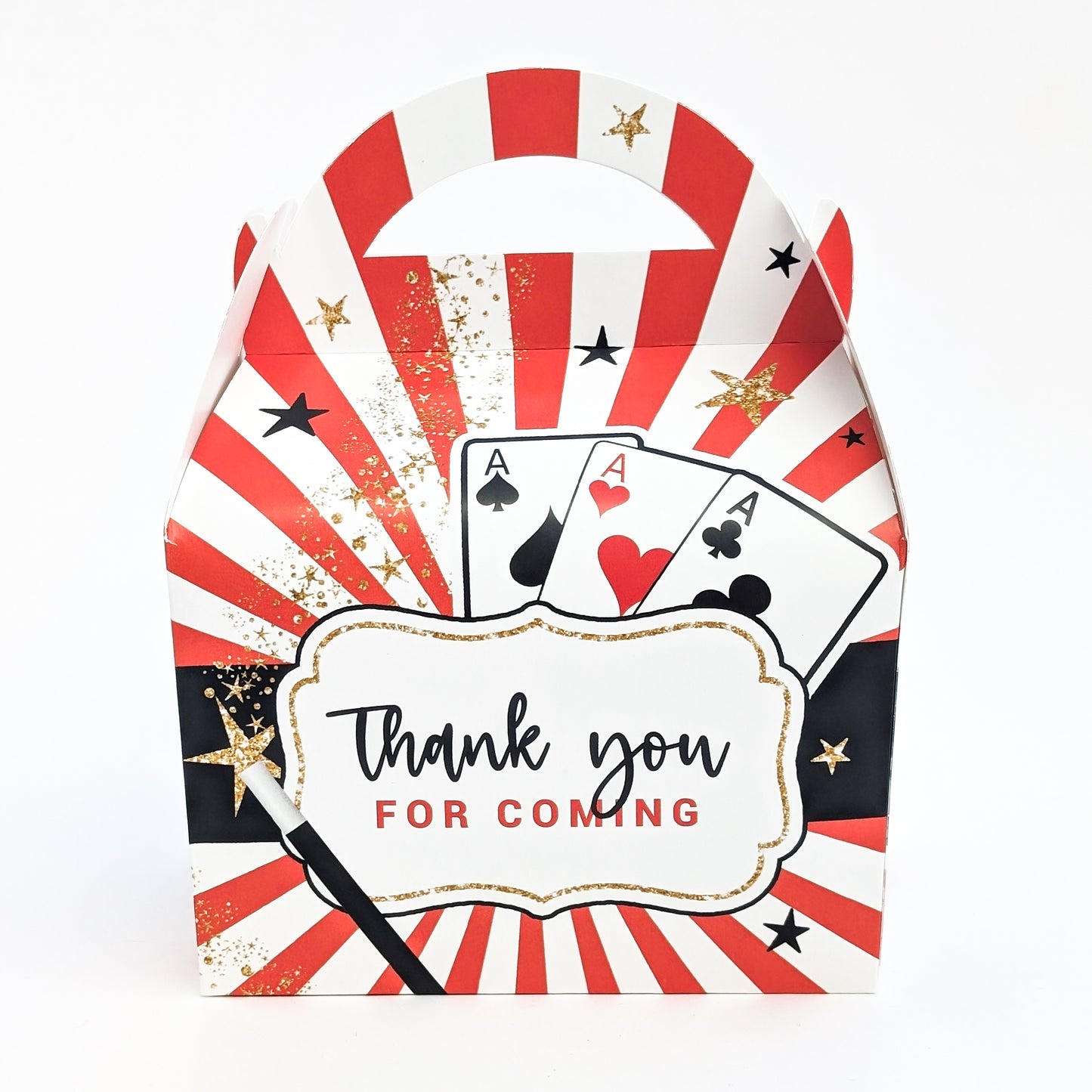 MAGIC SHOW Magician Personalised Children’s Party Box Gift Bag Favour