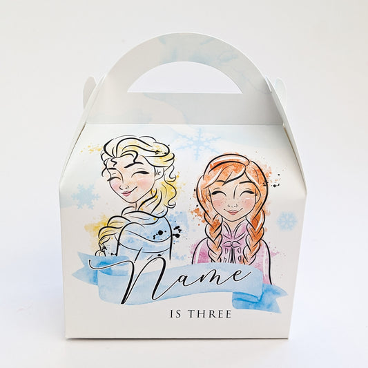 Frozen Elsa Sisters Birthday Party Treat Boxes Gift Bags