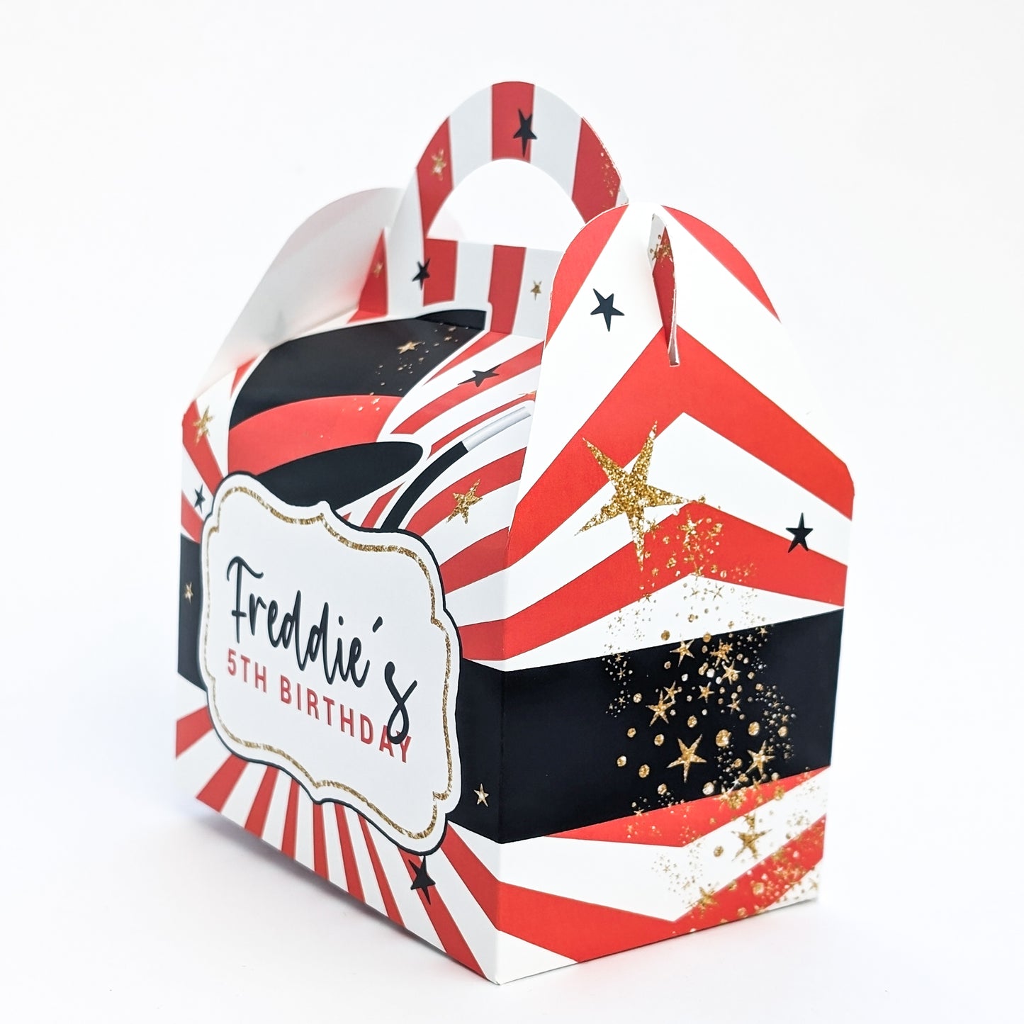 MAGIC SHOW Magician Personalised Children’s Party Box Gift Bag Favour