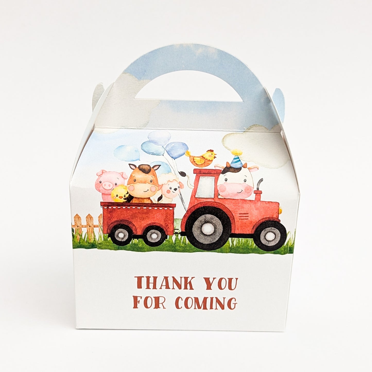 FARM Pastel Animals Personalised Children’s Party Box Gift Bag Favour