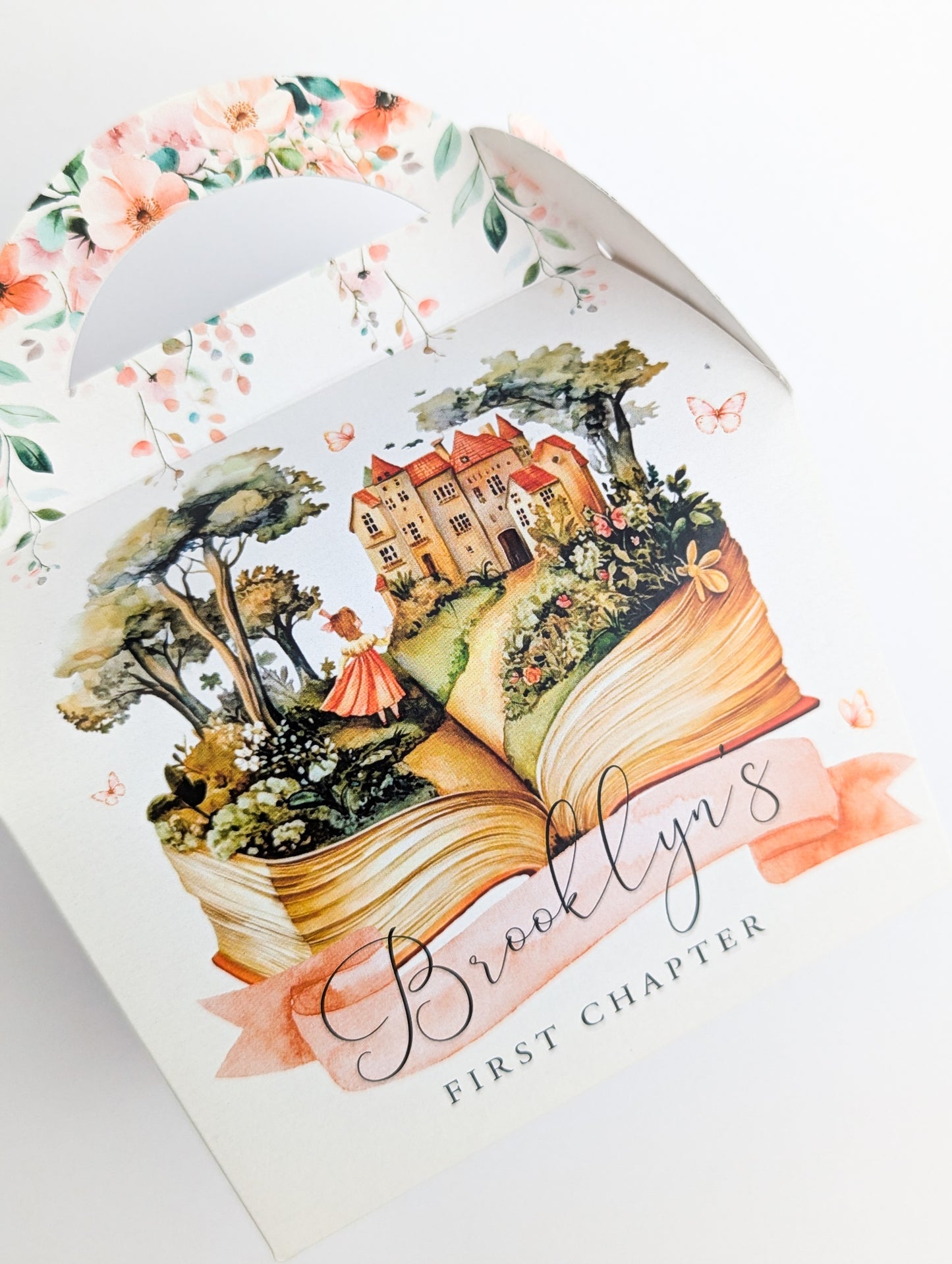First Chapter Fairies Secret Garden Fairy Watercolour Personalised Children’s Party Box Gift Bag Favour