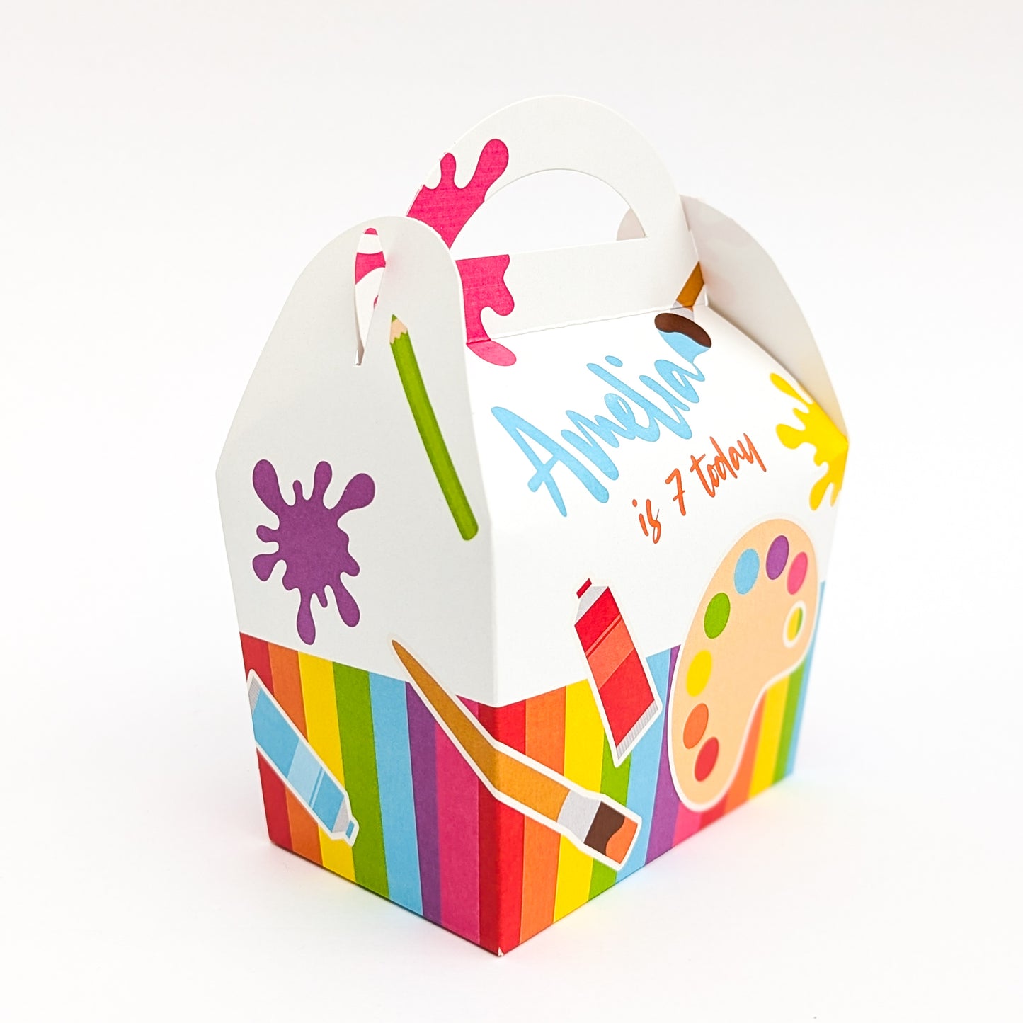 Arty Party Arts and Crafts Paint Personalised Children’s Party Box Gift Bag Favour