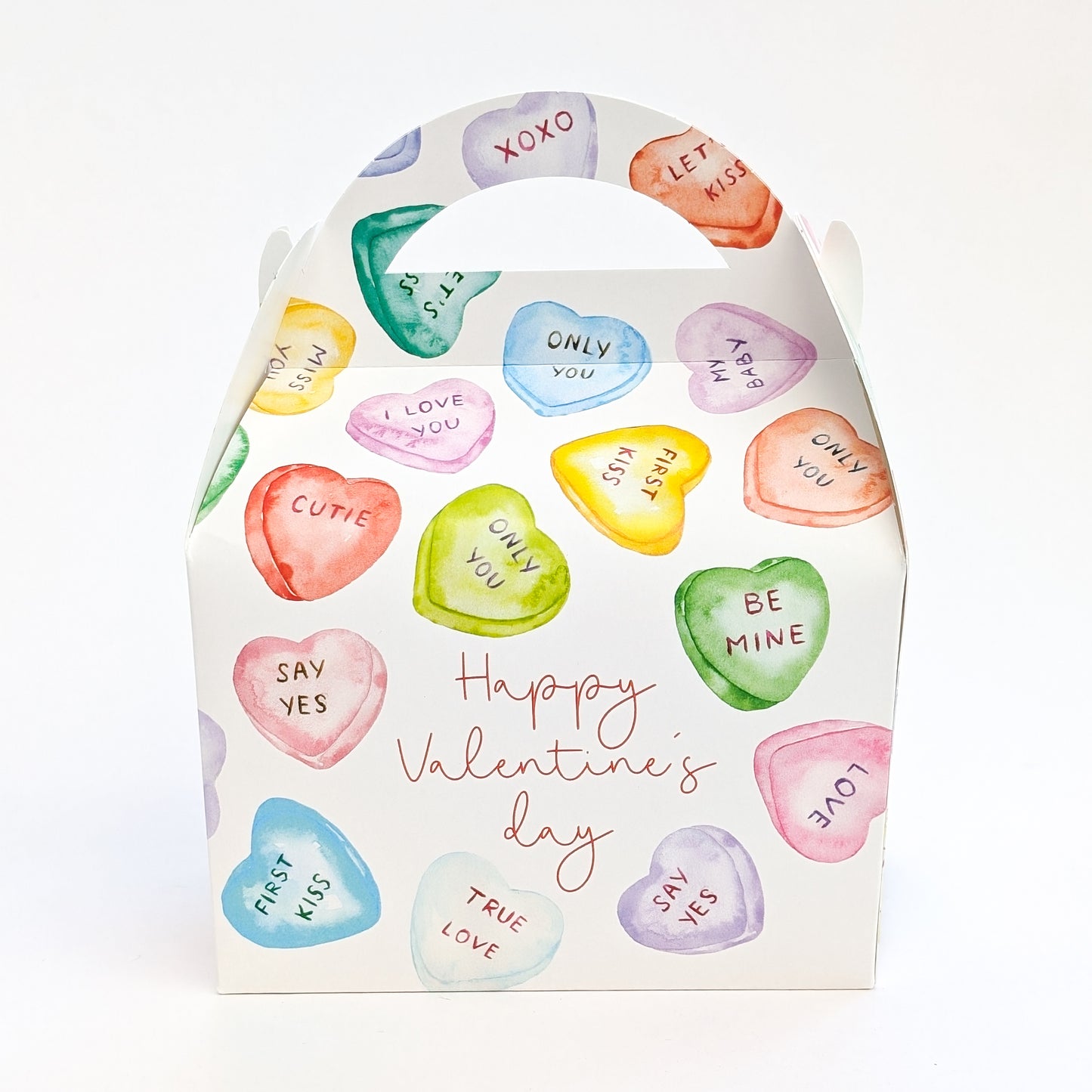 VALENTINES DAY Candy Love Hearts Personalised Treat Boxes Gift Bags