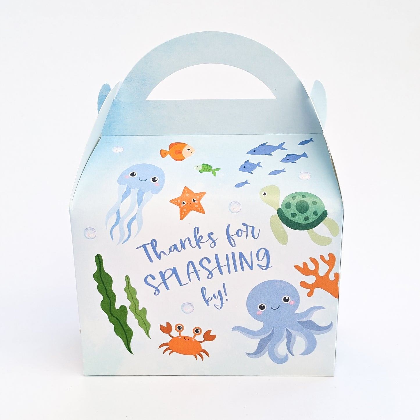 Under the Sea Seaside Ocean Underwater Ofishally  Personalised Children’s Party Box Gift Bag Favour