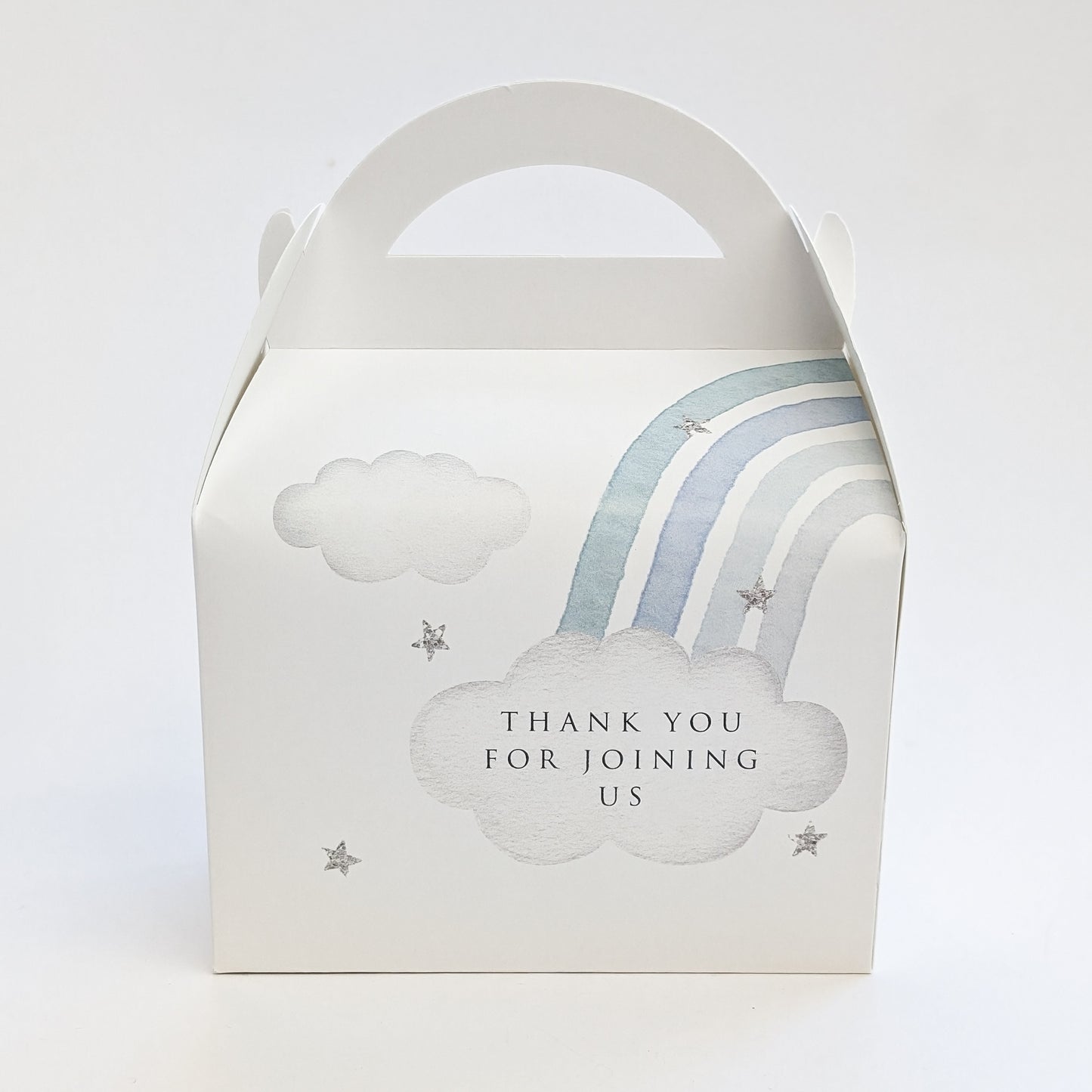 RAINBOW Minimal Baptism Christening First Birthday Personalised Children’s Party Box Gift Bag Favour