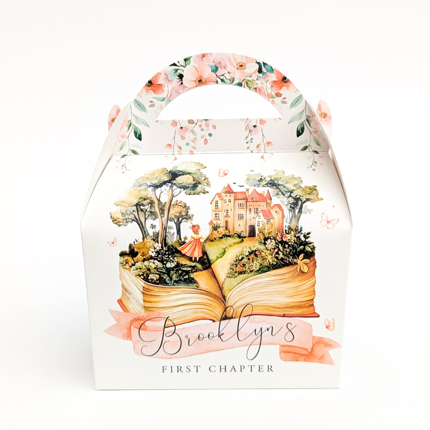 First Chapter Fairies Secret Garden Fairy Watercolour Personalised Children’s Party Box Gift Bag Favour