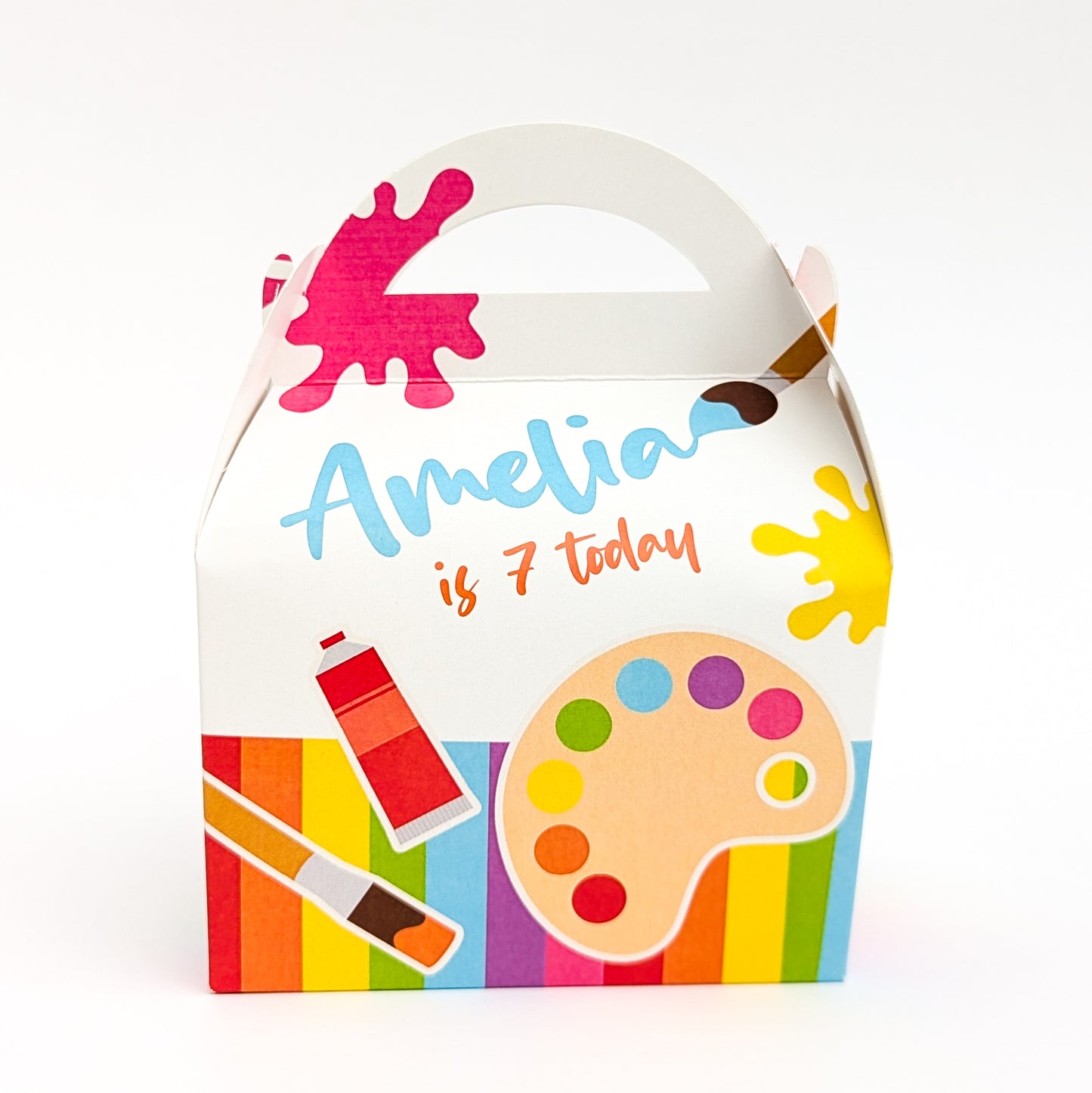 Arty Party Arts and Crafts Paint Personalised Children’s Party Box Gift Bag Favour