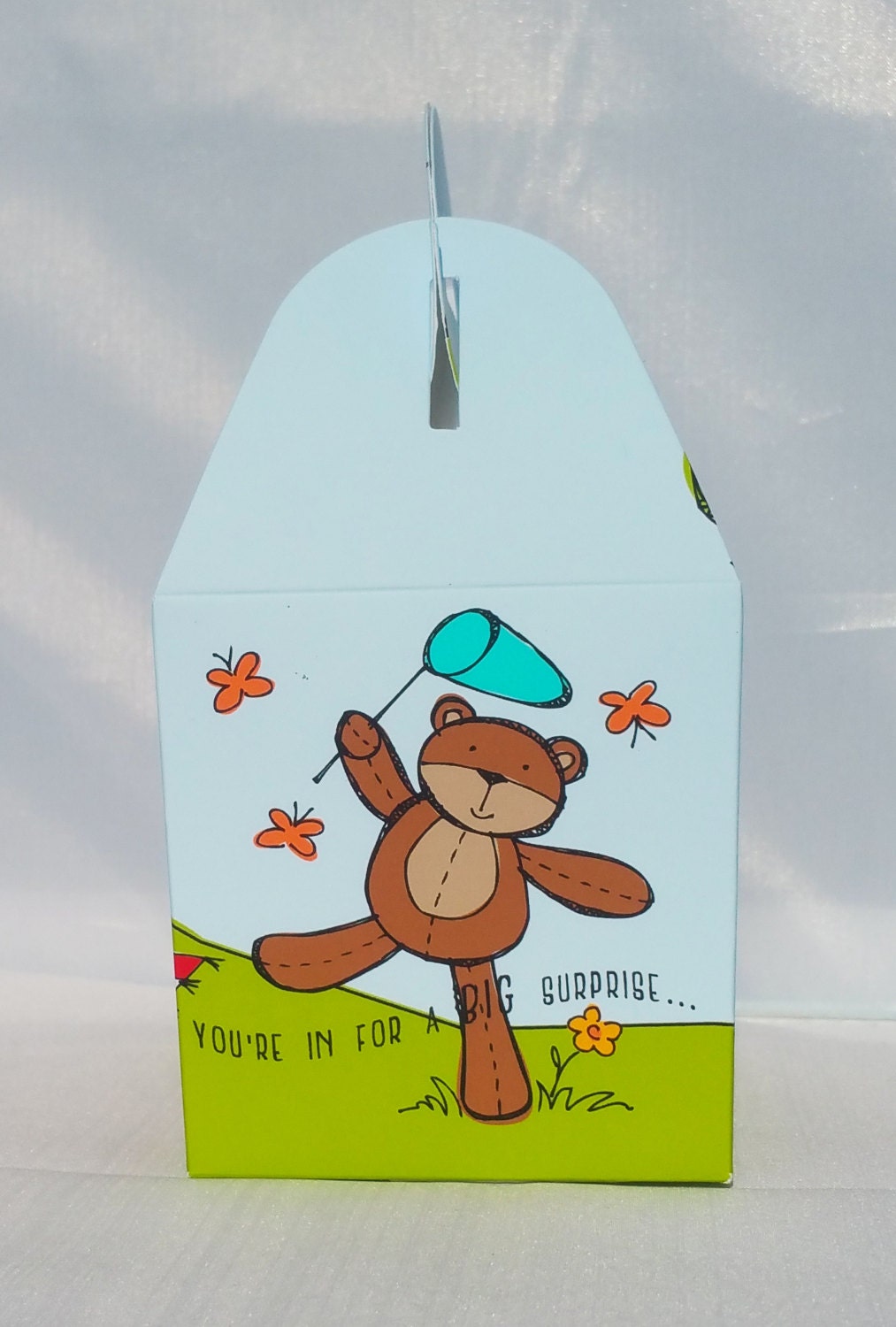 Teddy Bears' Picnic Personalised Children’s Party Box Gift Bag Favour