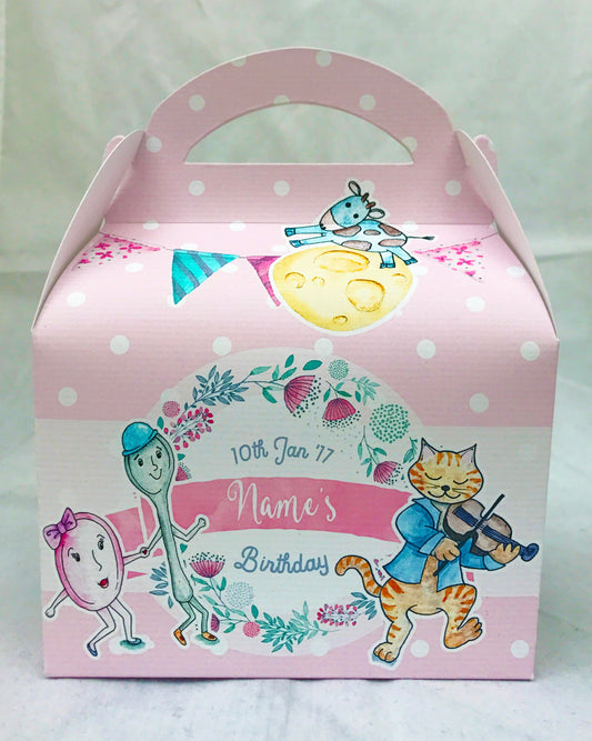 Watercolour Nursery Rhymes Children’s Party Box Gift Bag Favour