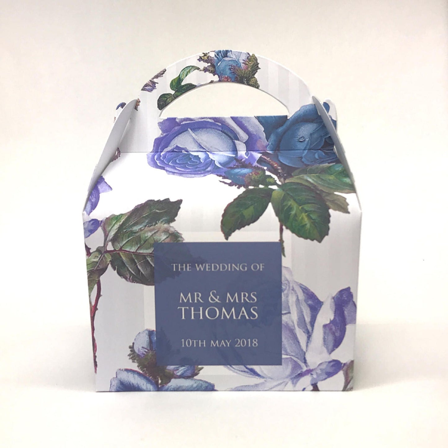 WEDDING Personalised Vintage Rose Floral Wedding Favour Boxes Hen Party Bridal Shower Gift Box