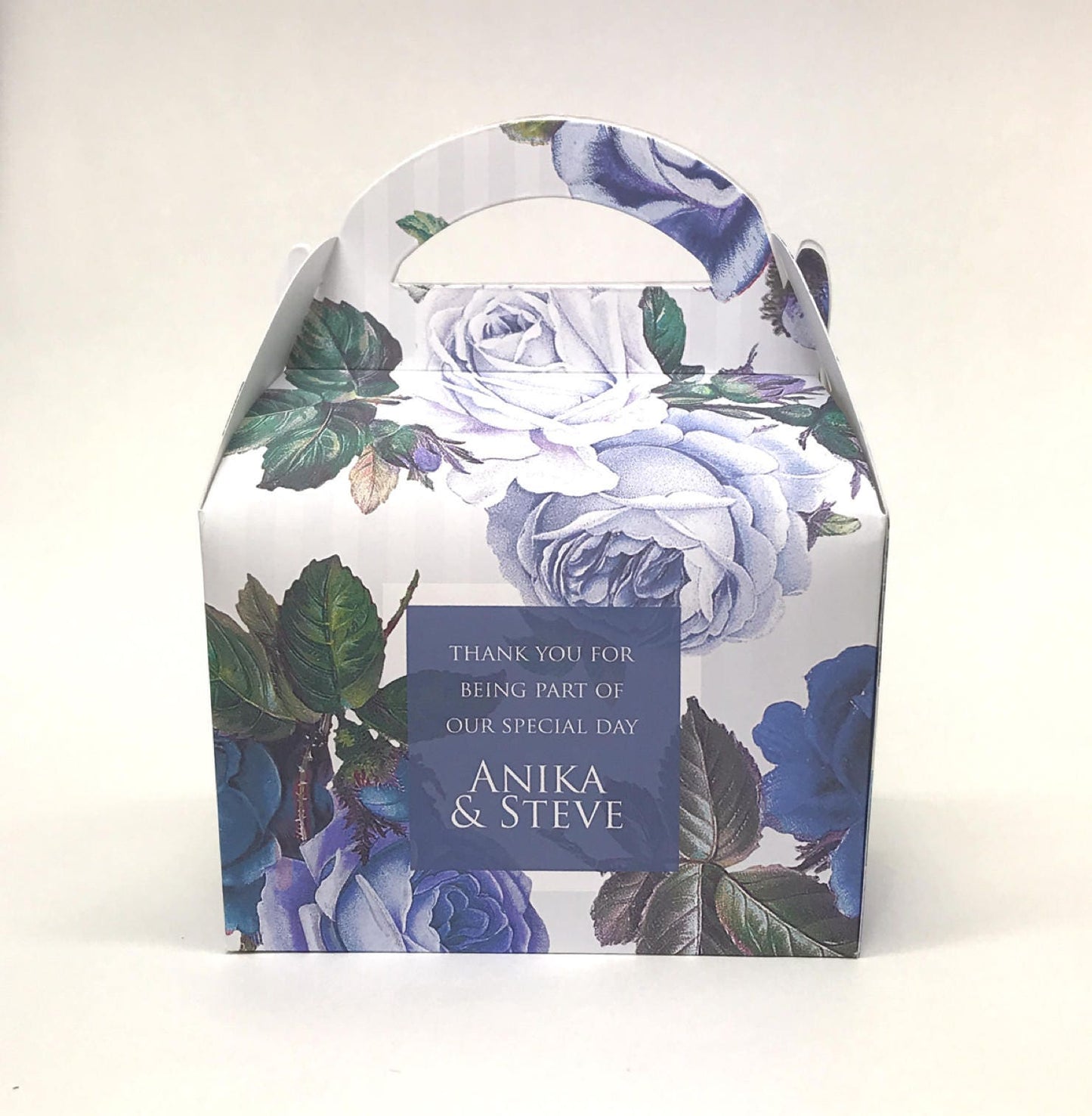 WEDDING Personalised Vintage Rose Floral Wedding Favour Boxes Hen Party Bridal Shower Gift Box