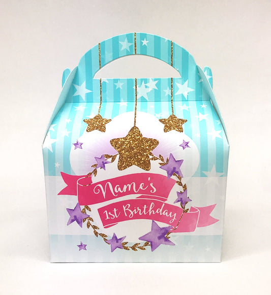Twinkle Little Star Personalised Children’s Party Box Gift Bag Favour