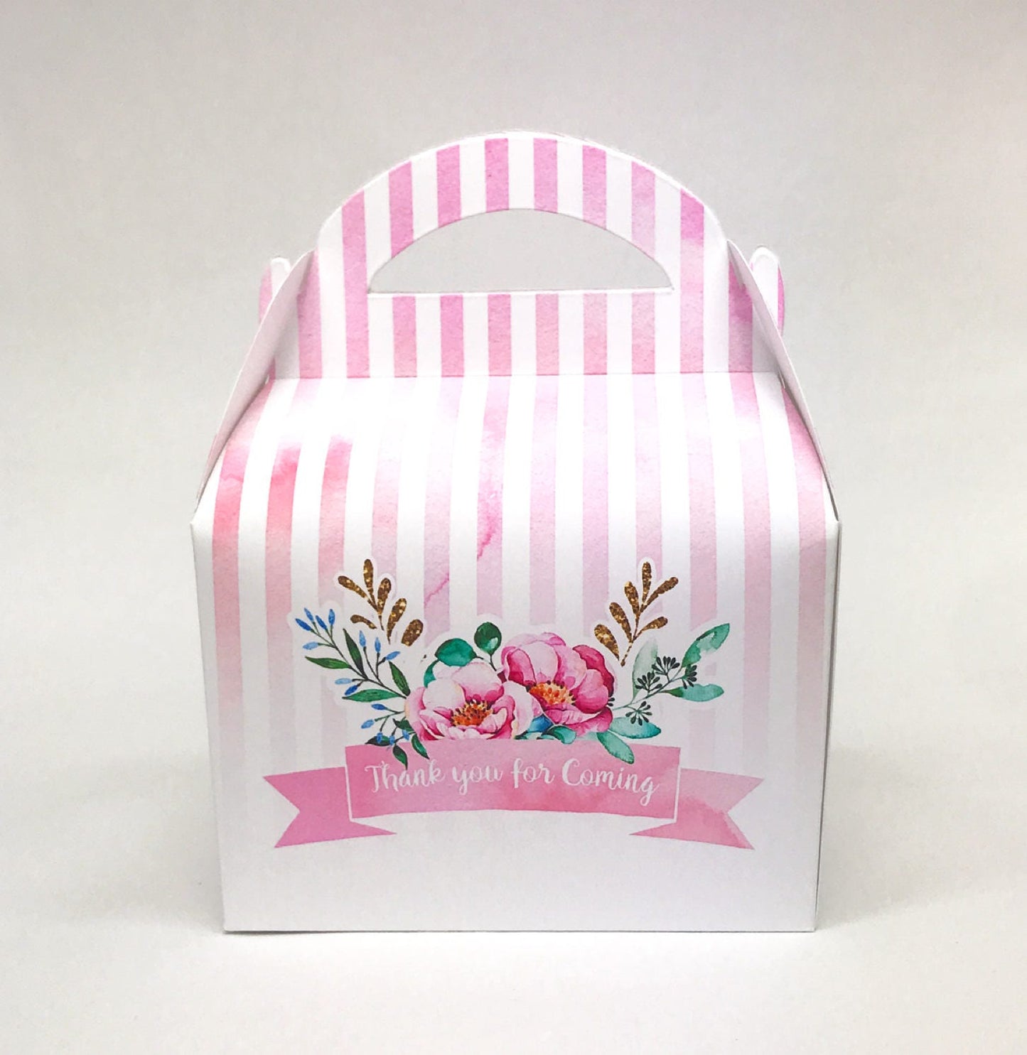BRIDAL SHOWER Pink Floral Baby Shower Party Favour Gift Box Bridal Shower Hen Do Wedding Celebration