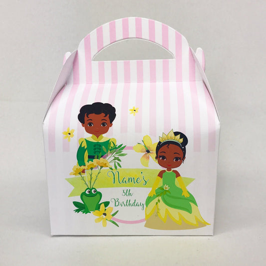 Disney Princess and the Frog Tiana Personalised Children’s Party Box Gift Bag Favour