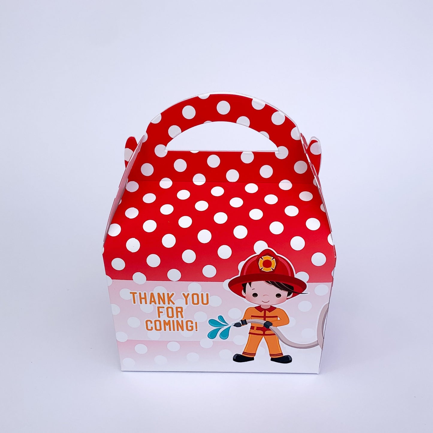 Firemen fire fighters Personalised Children’s Party Box Gift Bag Favour