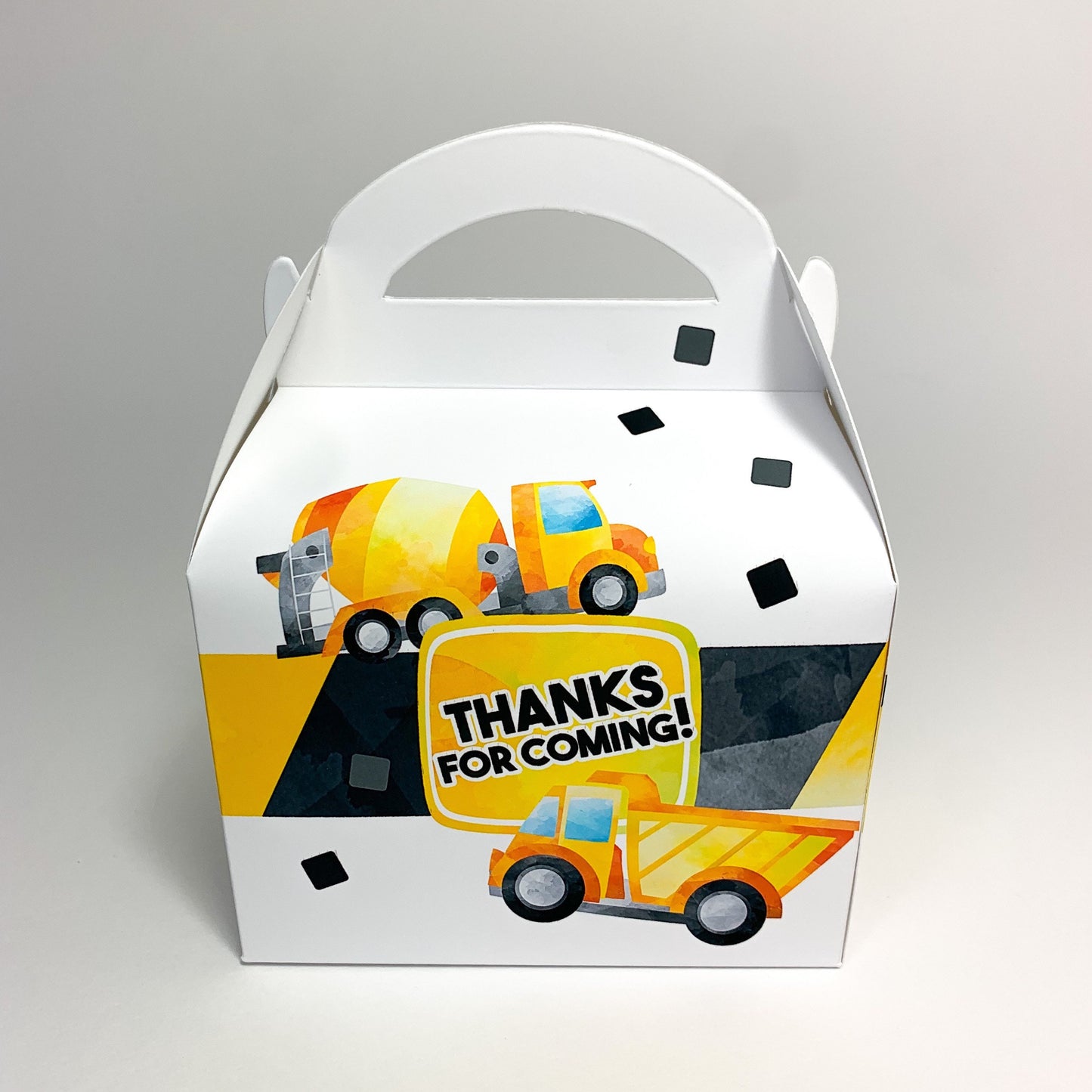 Construction and Diggers Personalised Children’s Party Box Gift Bag Favour