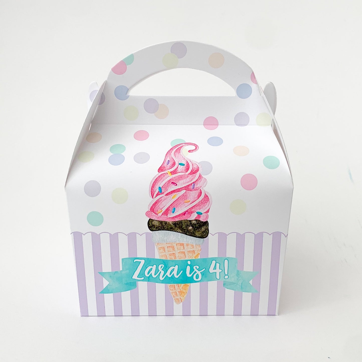 Ice cream and summer daydreams Personalised Children’s Party Boxes