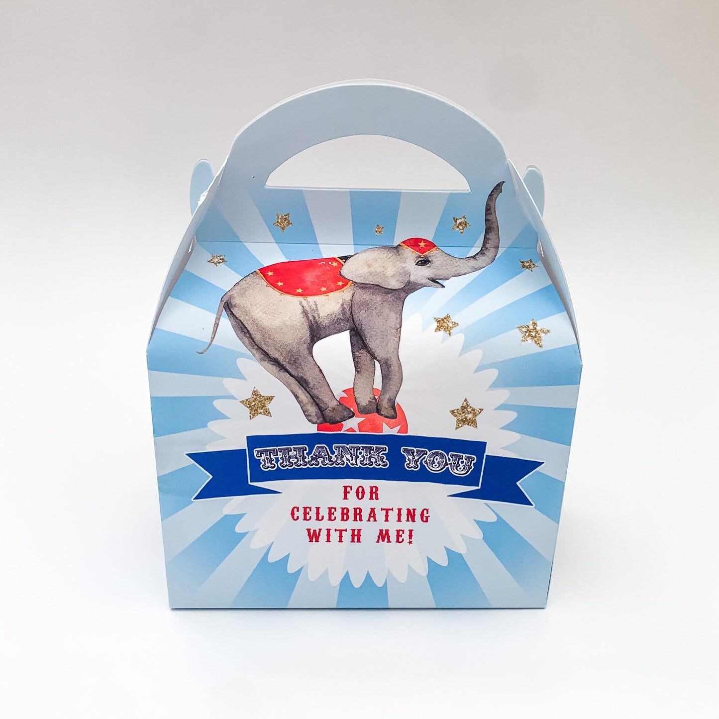 Circus Carnival Animals Personalised Children’s Party Box Gift Bag Favour