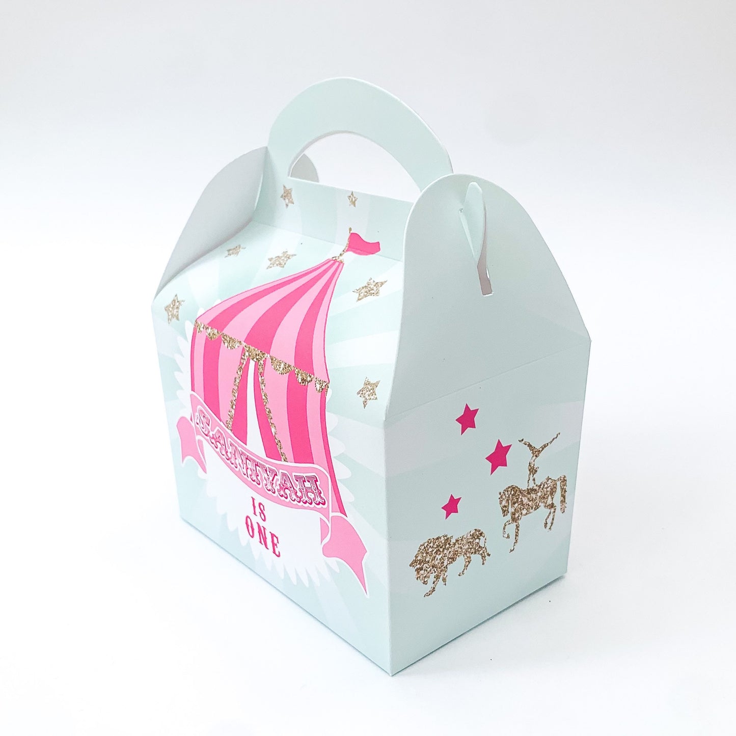 CIRCUS Carnival Personalised Children’s Party Box Gift Bag Favour