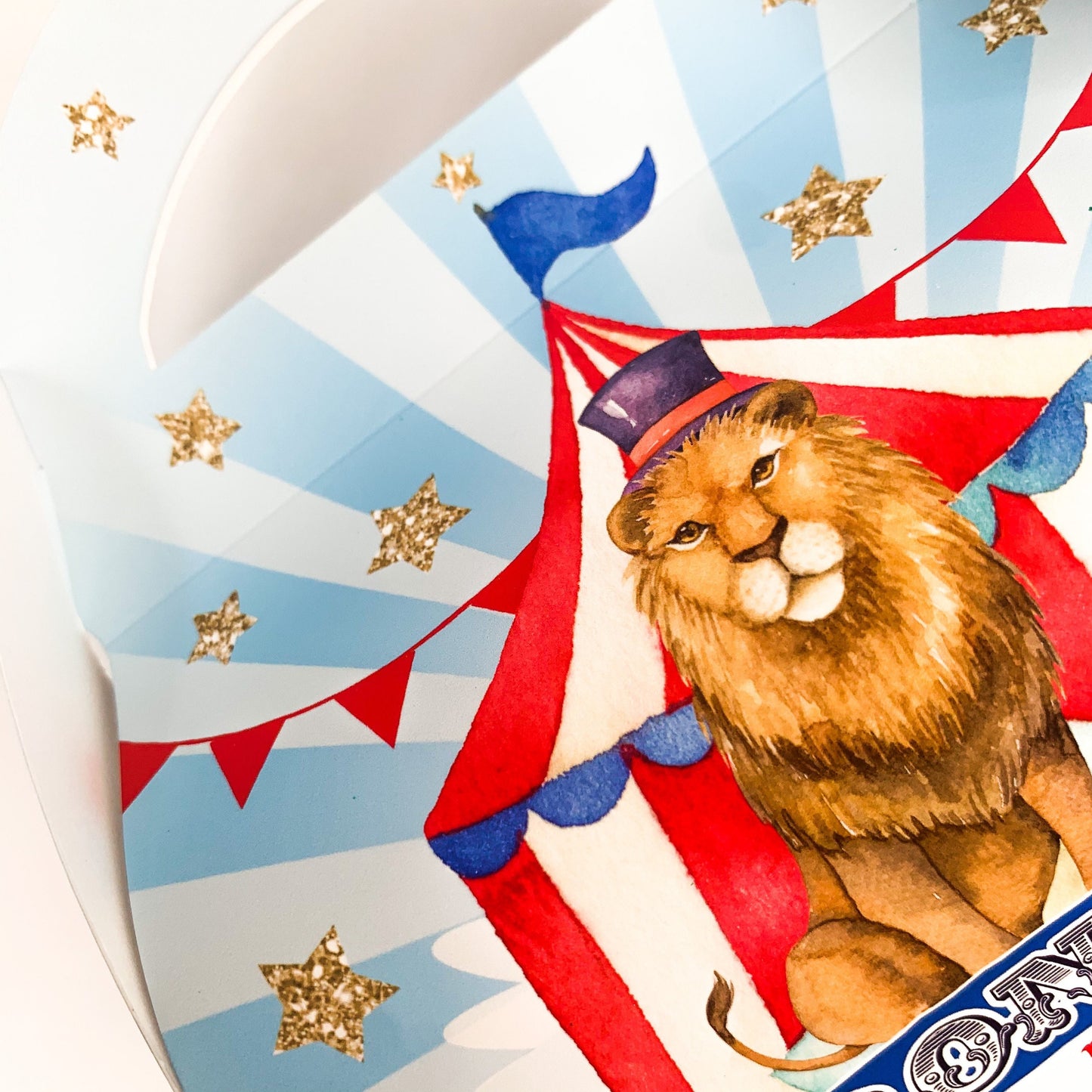 Circus Carnival Animals Personalised Children’s Party Box Gift Bag Favour