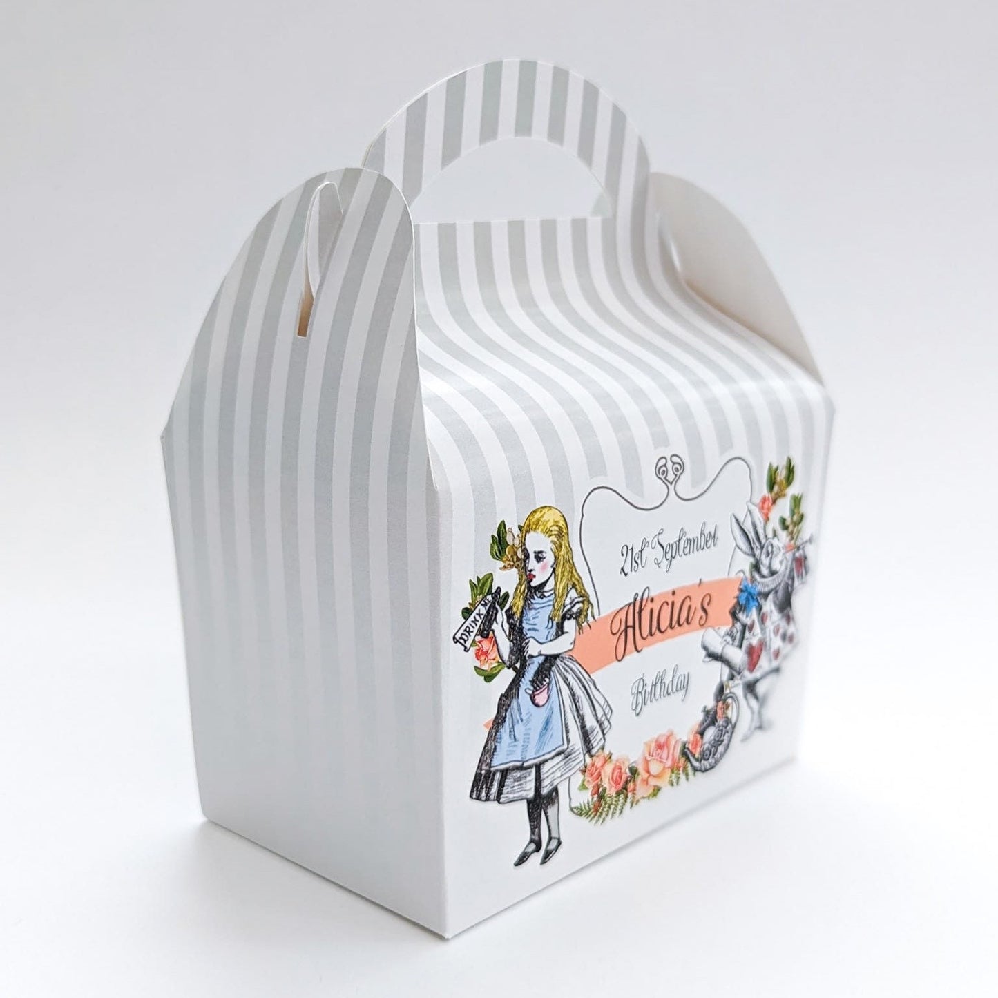 Alice in Wonderland Vintage Style Children’s Party Box Gift Bag Favour