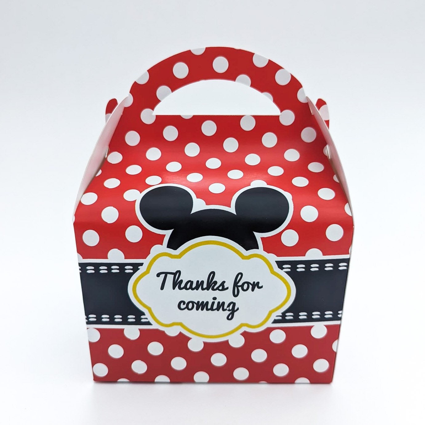 Mickey Mouse Personalised Children’s Party Box Gift Bag Favour