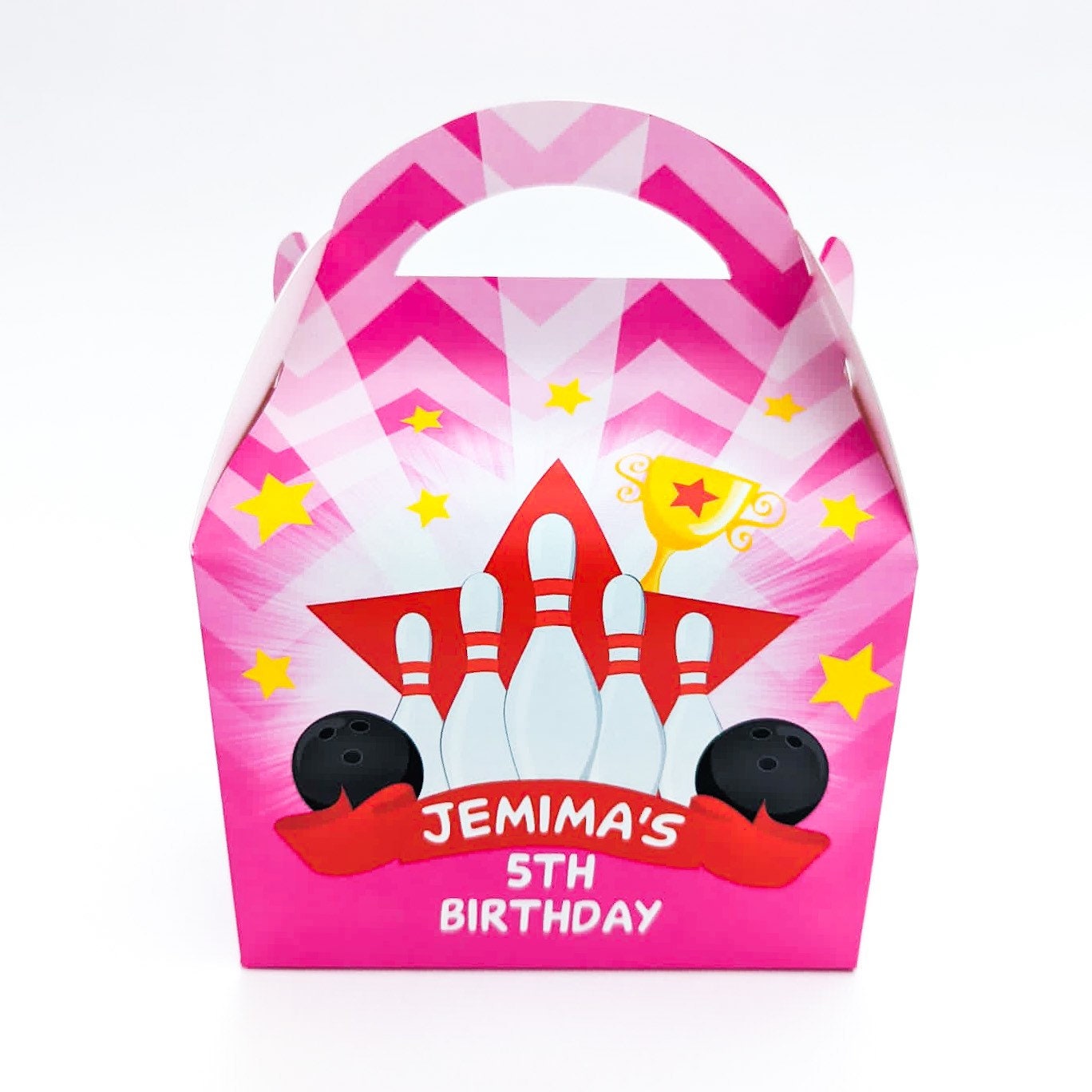 Bowling Party Personalised Children’s Party Box Gift Bag Favour
