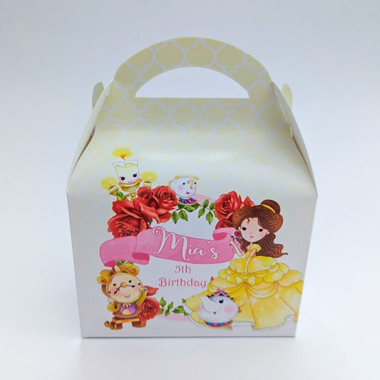 Beauty and the Beast Personalised Children’s Party Box Gift Bag Favour