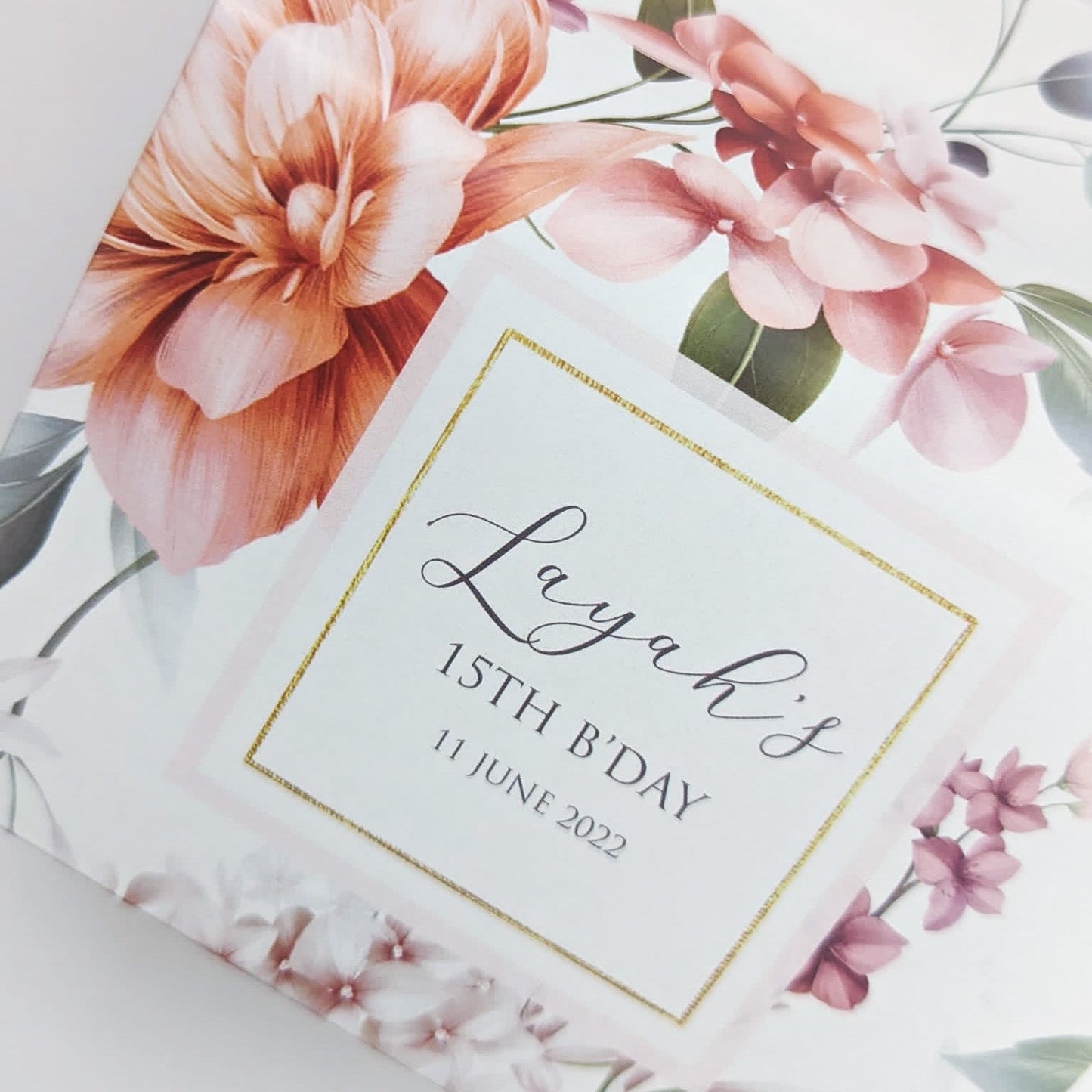 Watercolour floral  Personalised Children’s Party Box Wedding Bridal Shower Baby Shower Gift Bag Favour