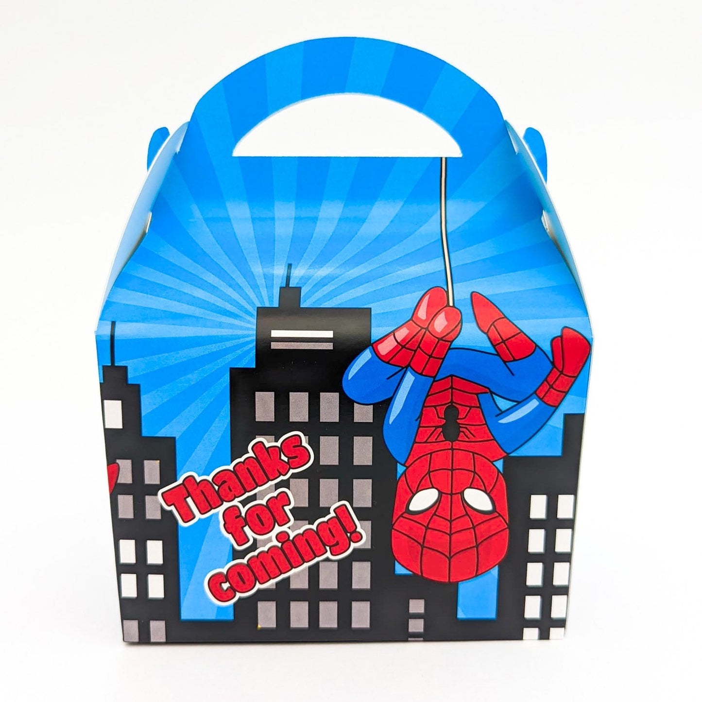 Spider-Man spiderman spider man superhero cute boys Personalised Children’s Party Box Gift Bag Favour