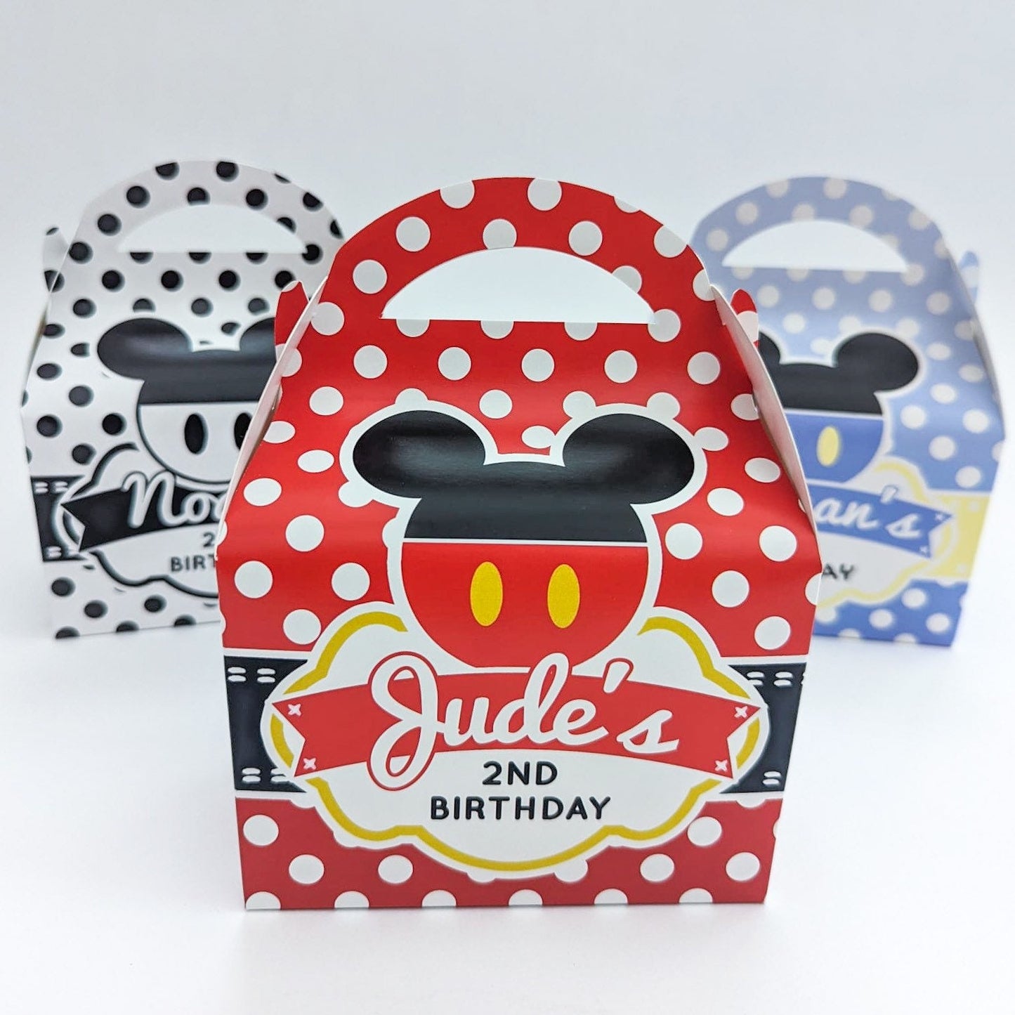 Mickey Mouse Personalised Children’s Party Box Gift Bag Favour